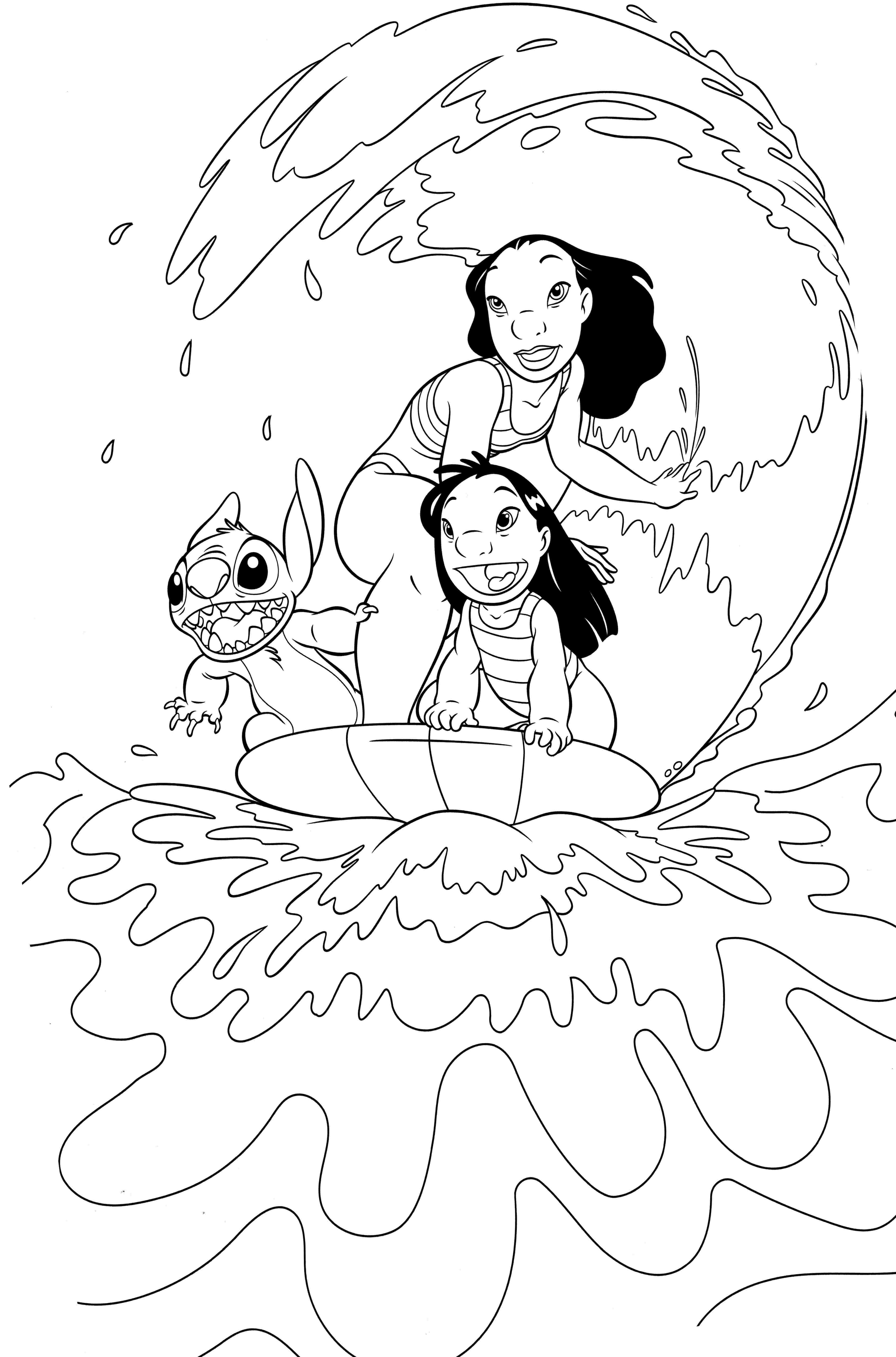Раскраска Лило и Стич 75