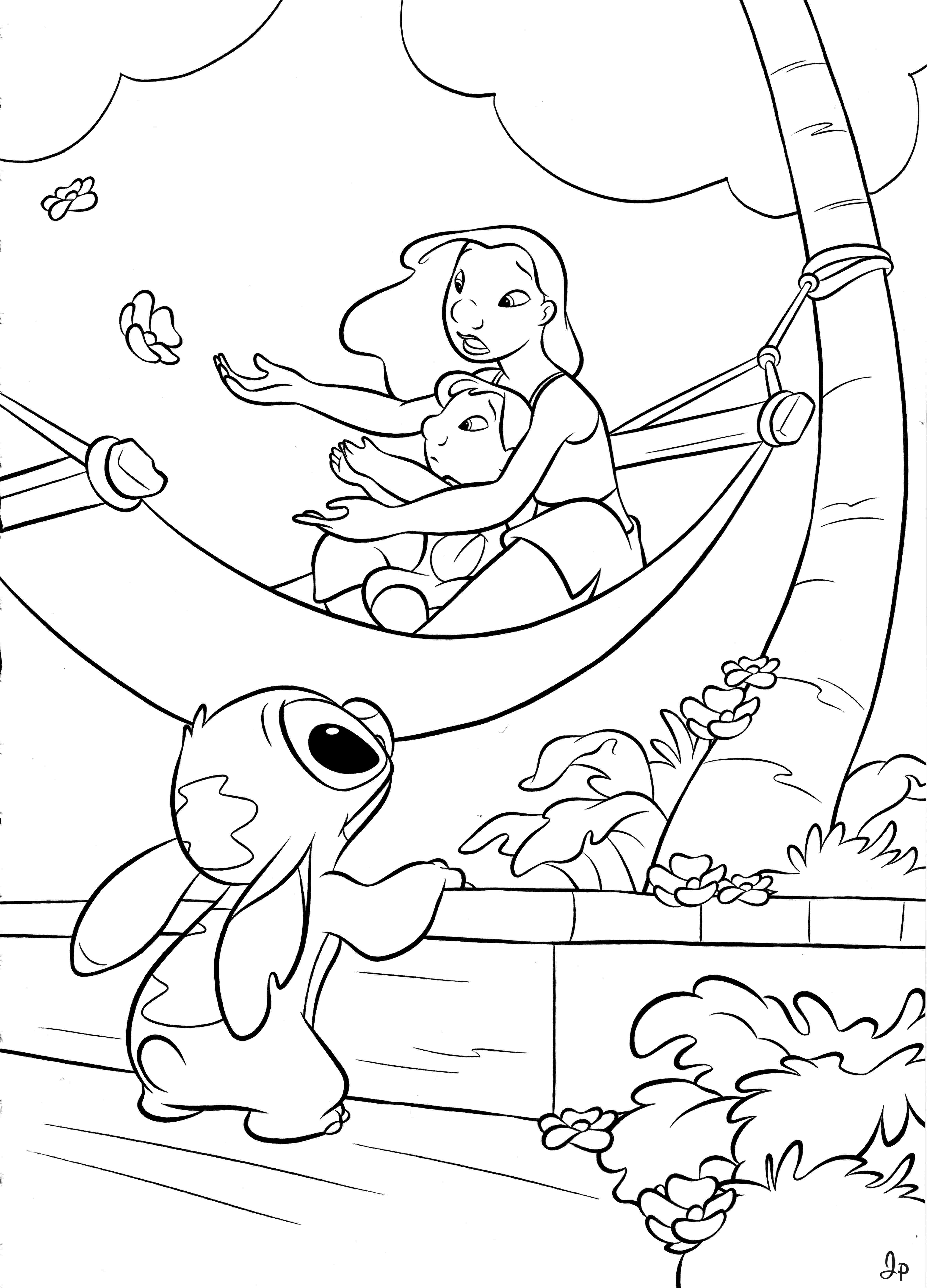 Раскраска Лило и Стич 77