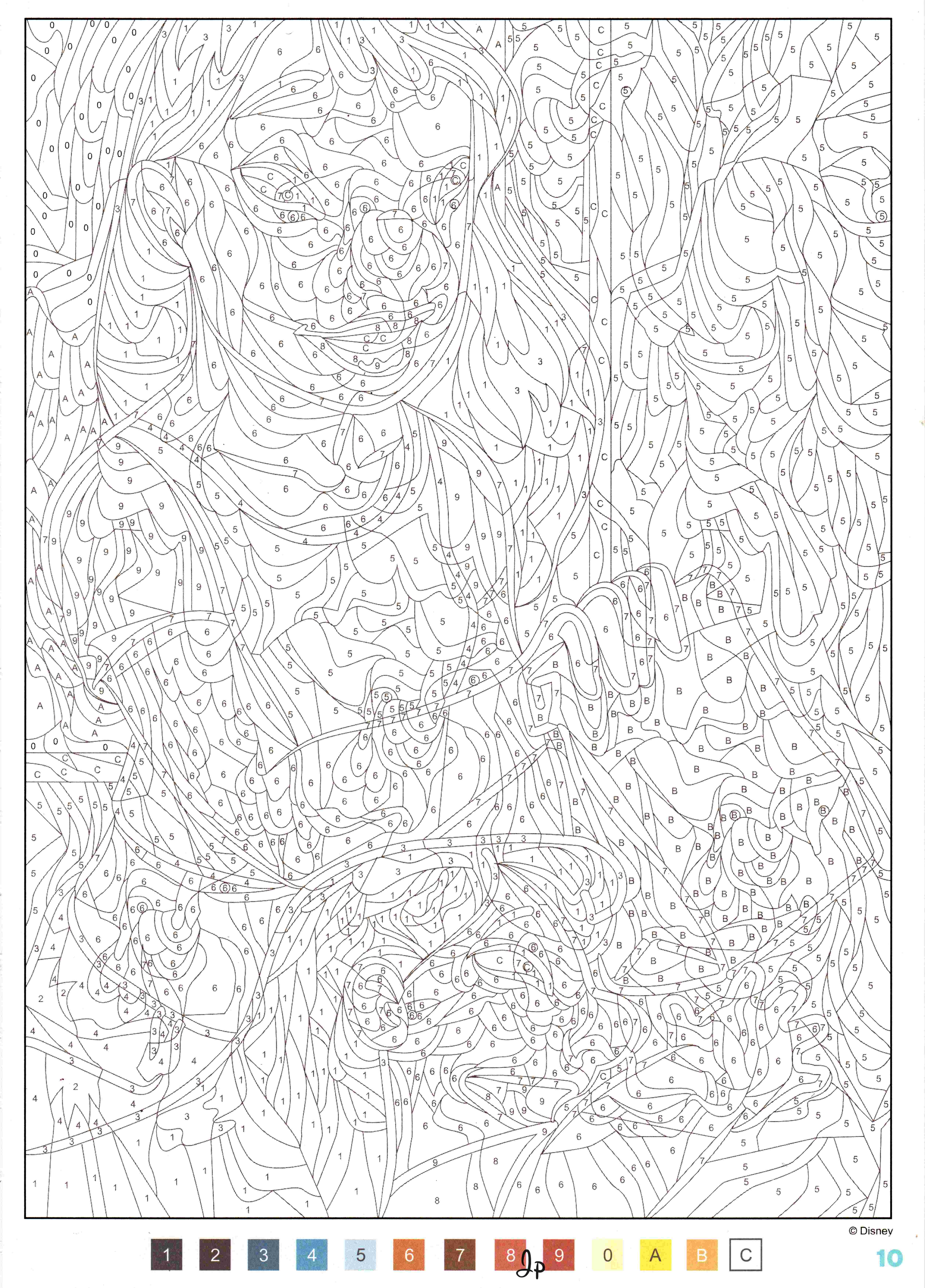 Раскраска Лило и Стич по номерам 10