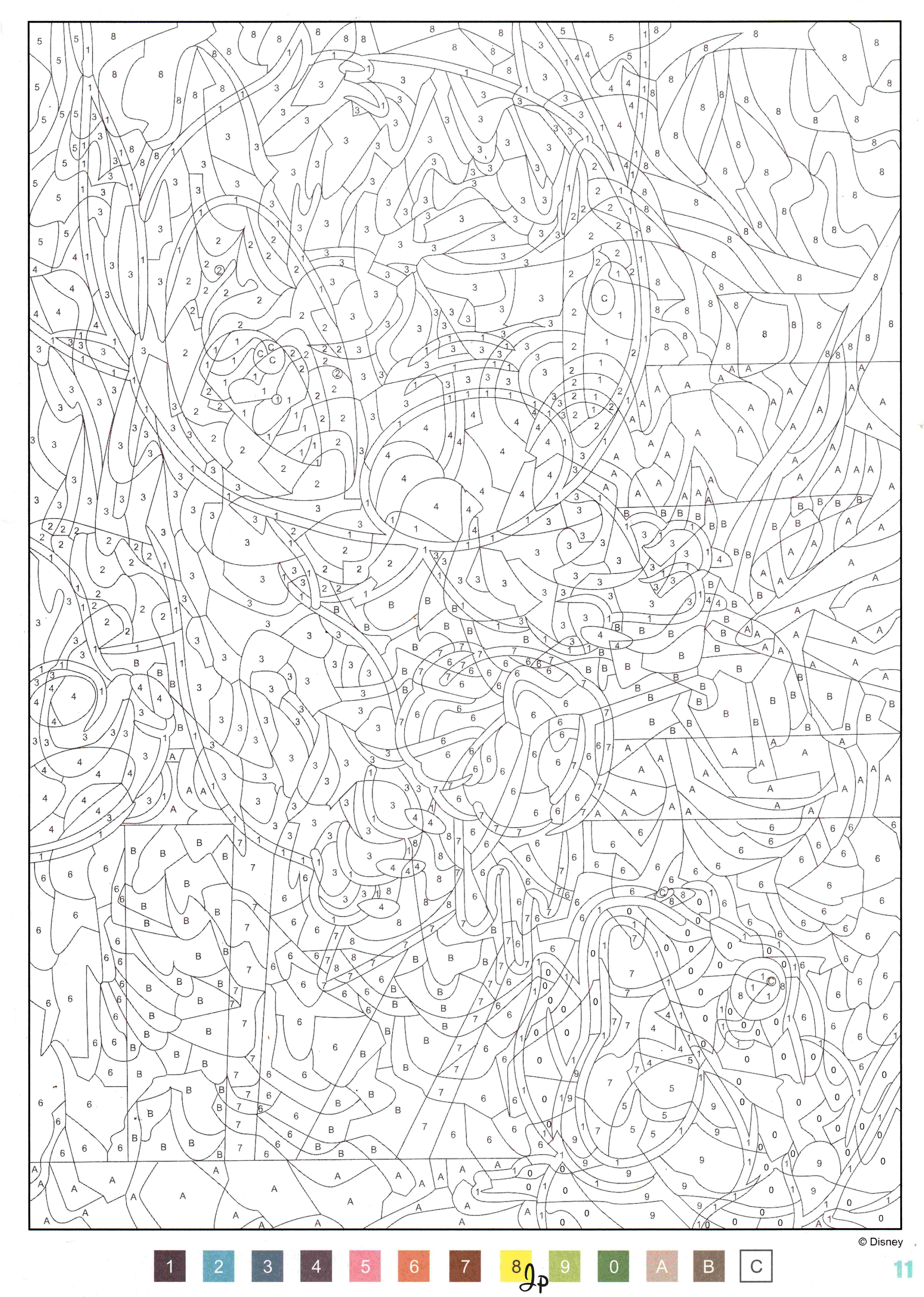 Раскраска Лило и Стич по номерам 11