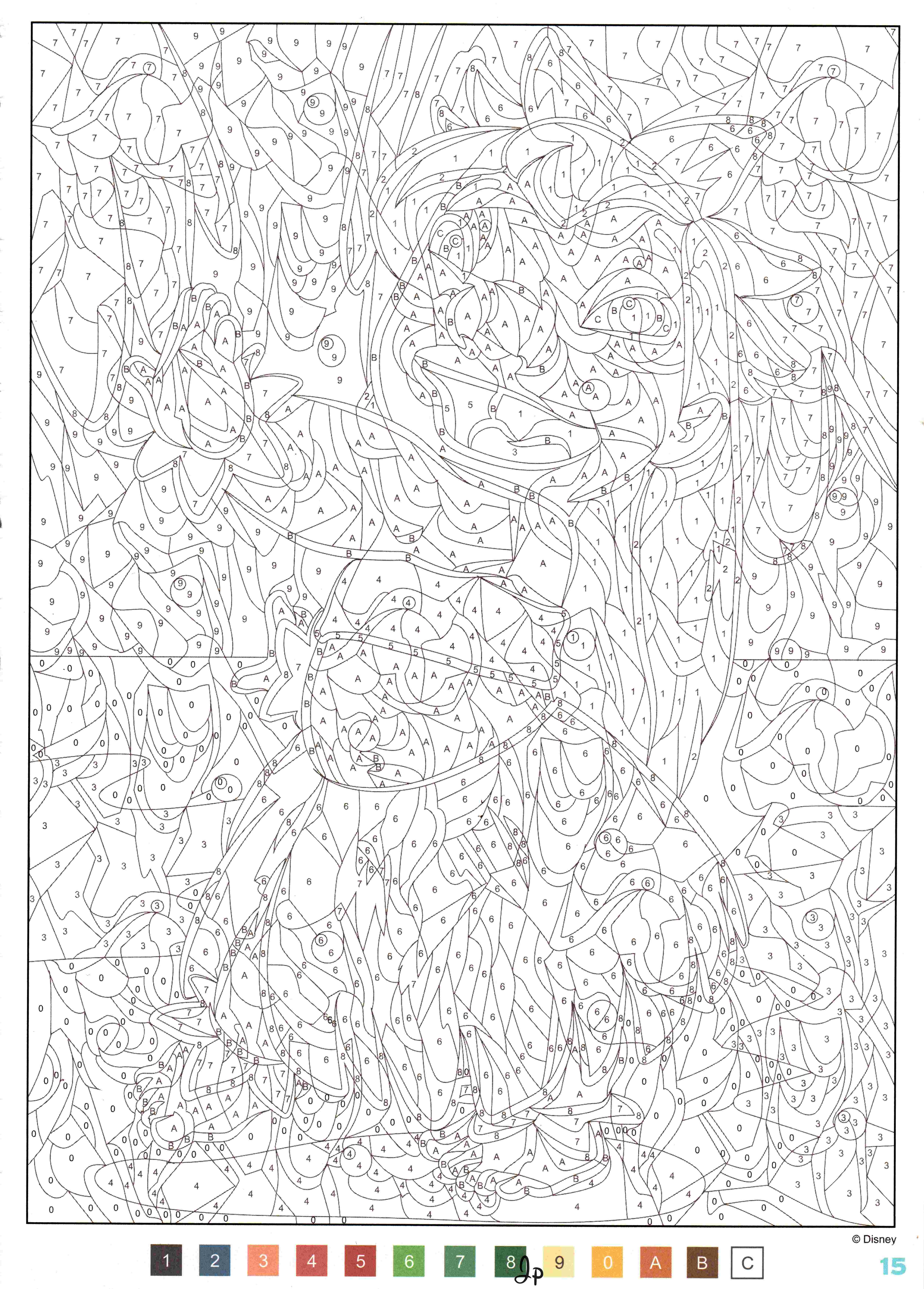 Раскраска Лило и Стич по номерам 15