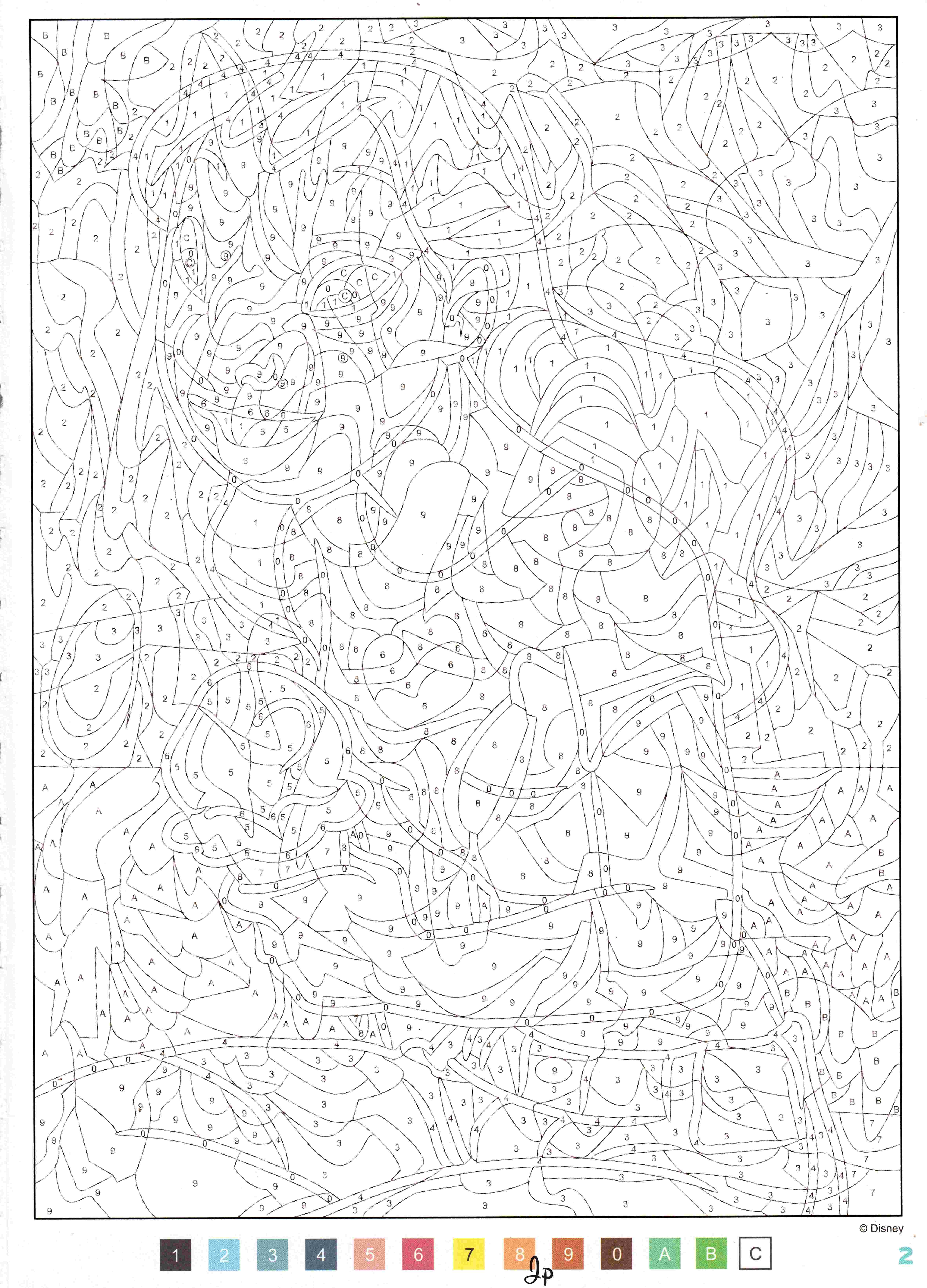 Раскраска Лило и Стич по номерам 2
