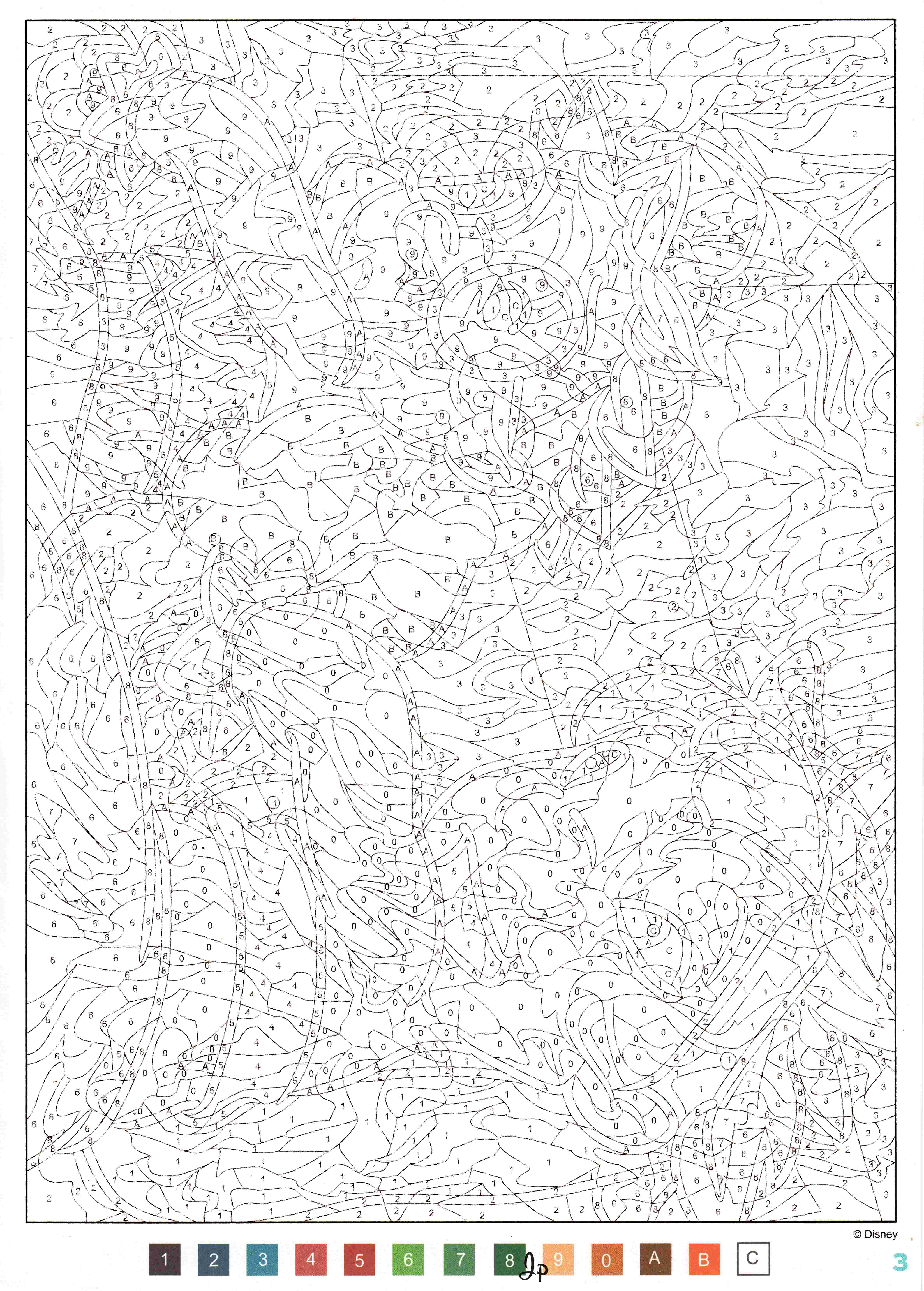 Раскраска Лило и Стич по номерам 3