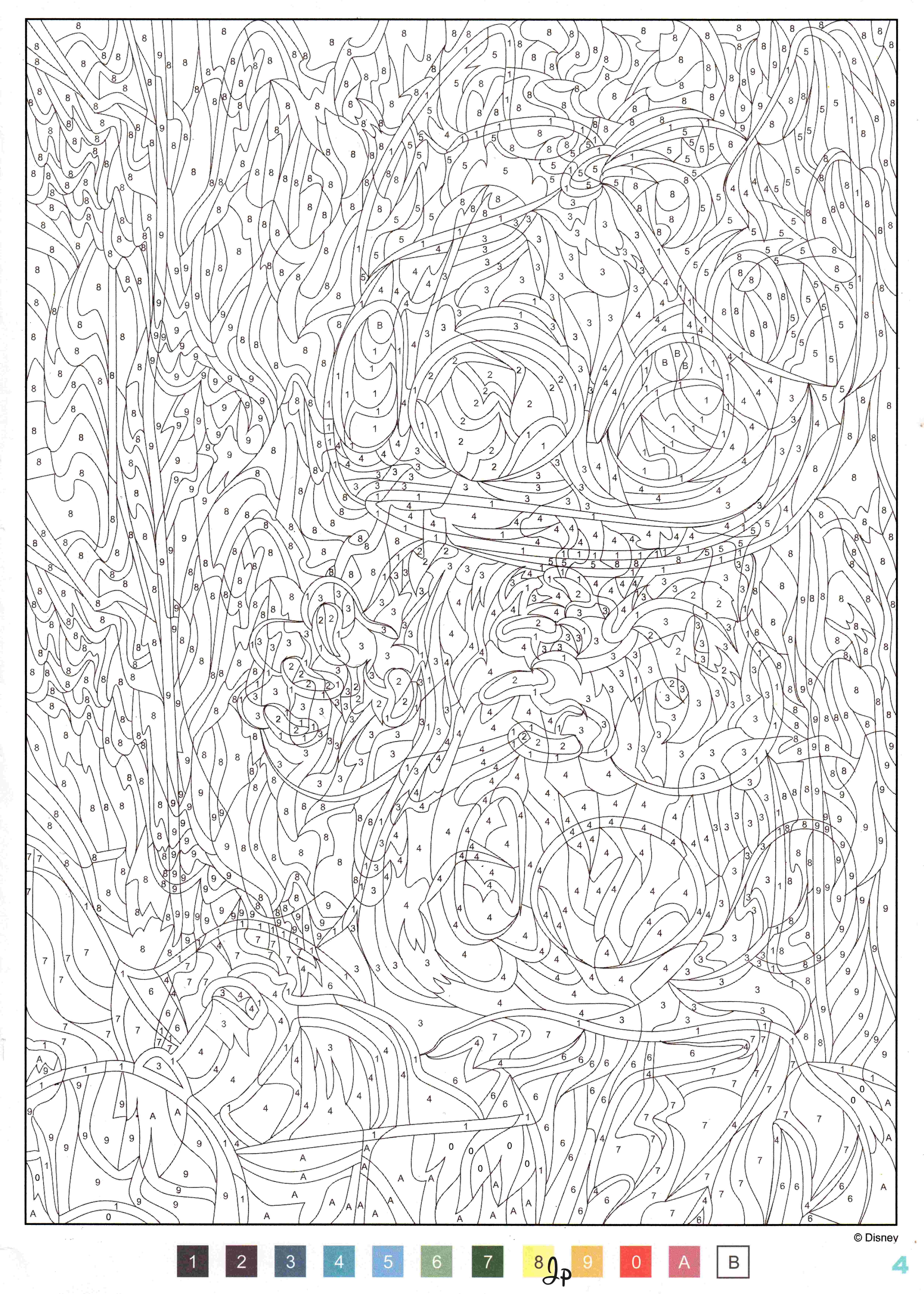 Раскраска Лило и Стич по номерам 4