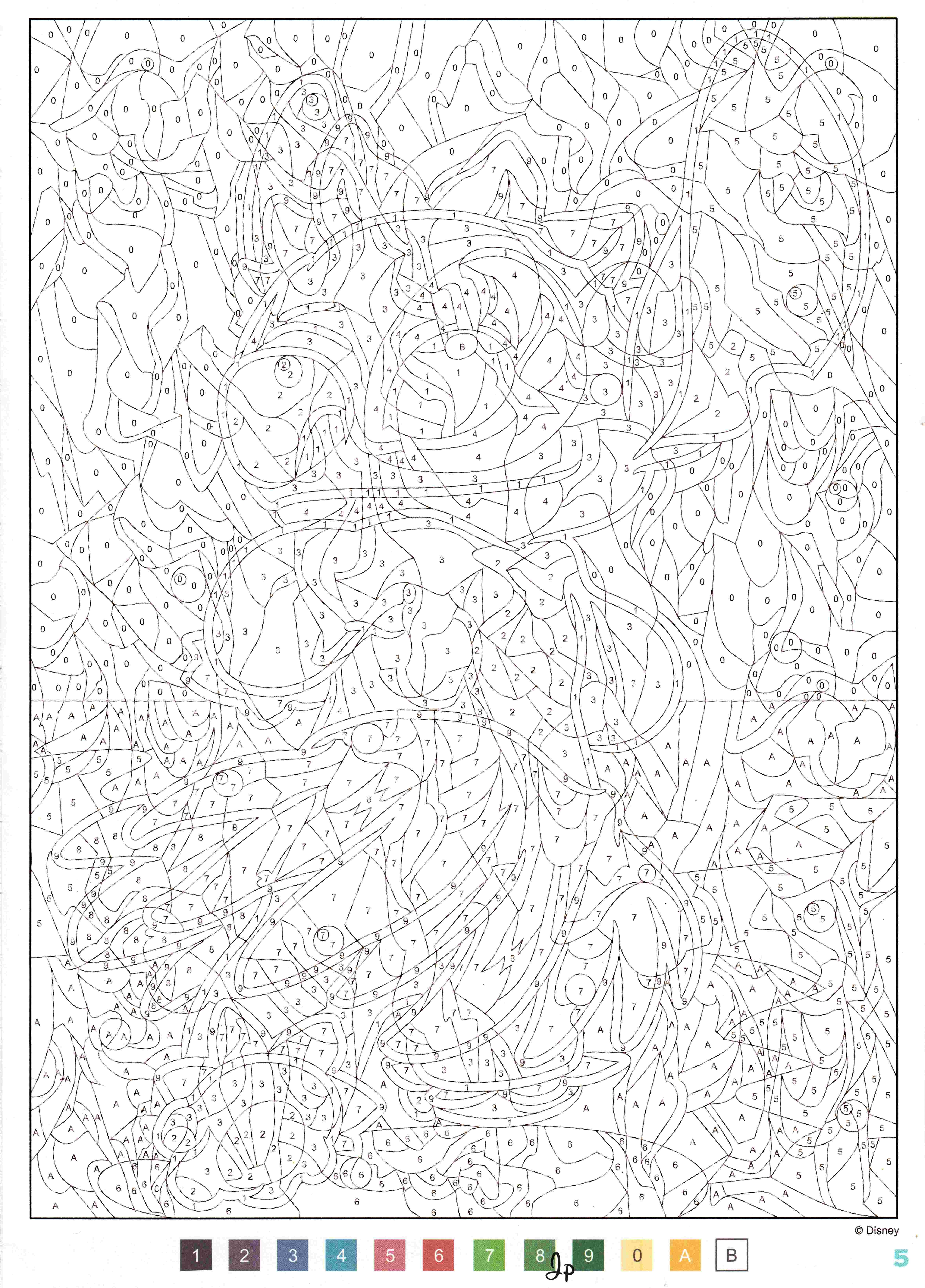 Раскраска Лило и Стич по номерам 5