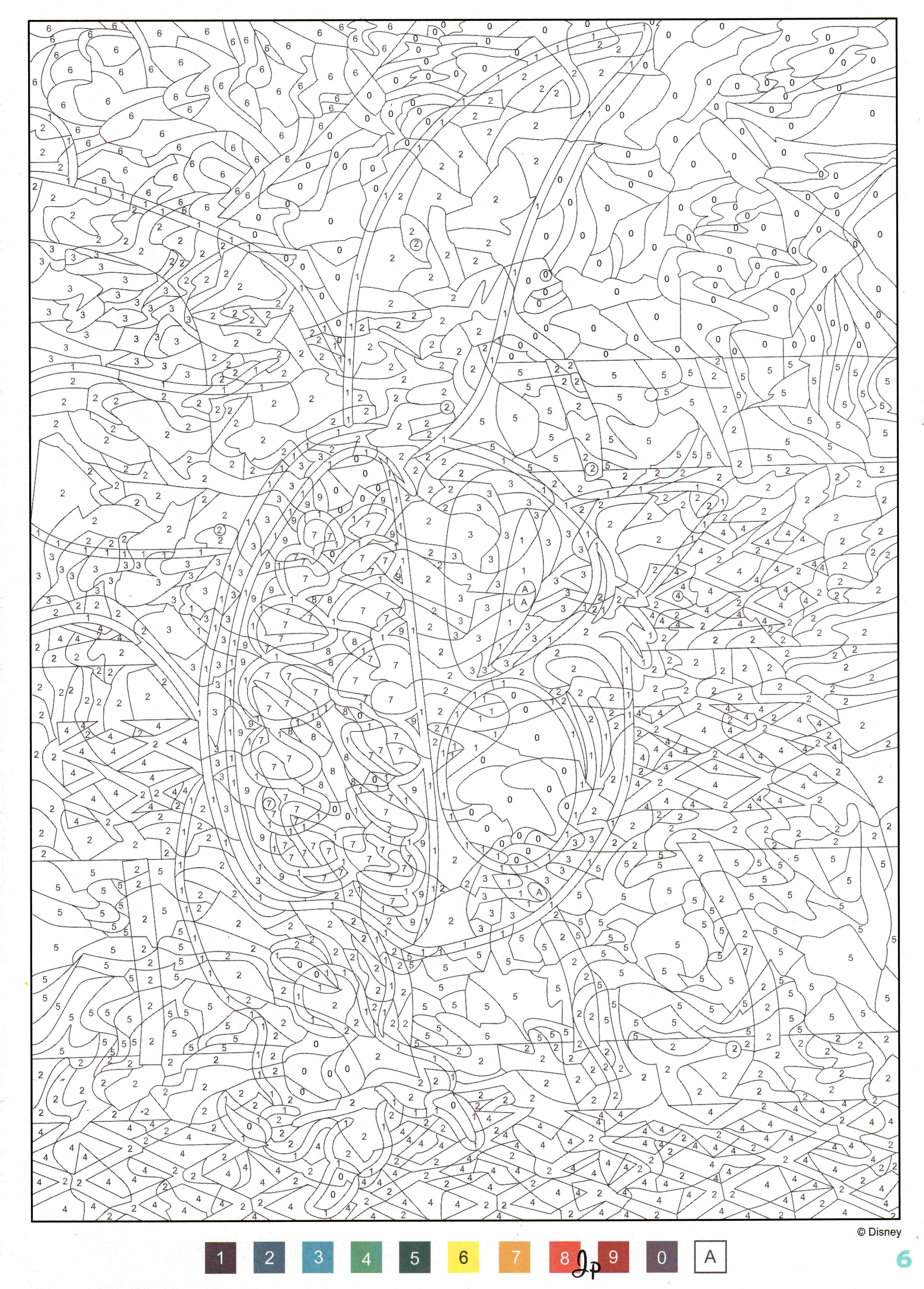 Раскраска Лило и Стич по номерам 6