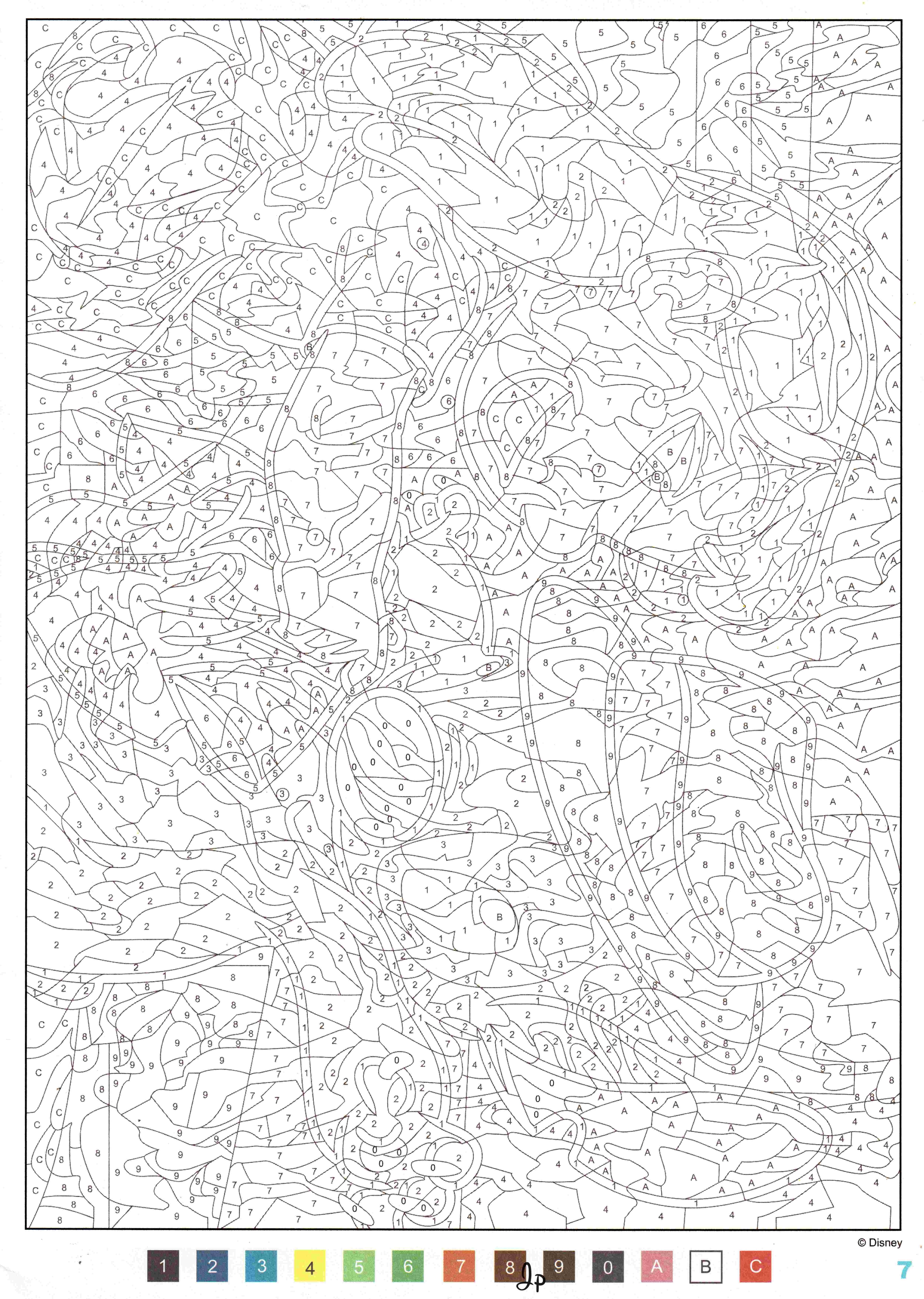 Раскраска Лило и Стич по номерам 7