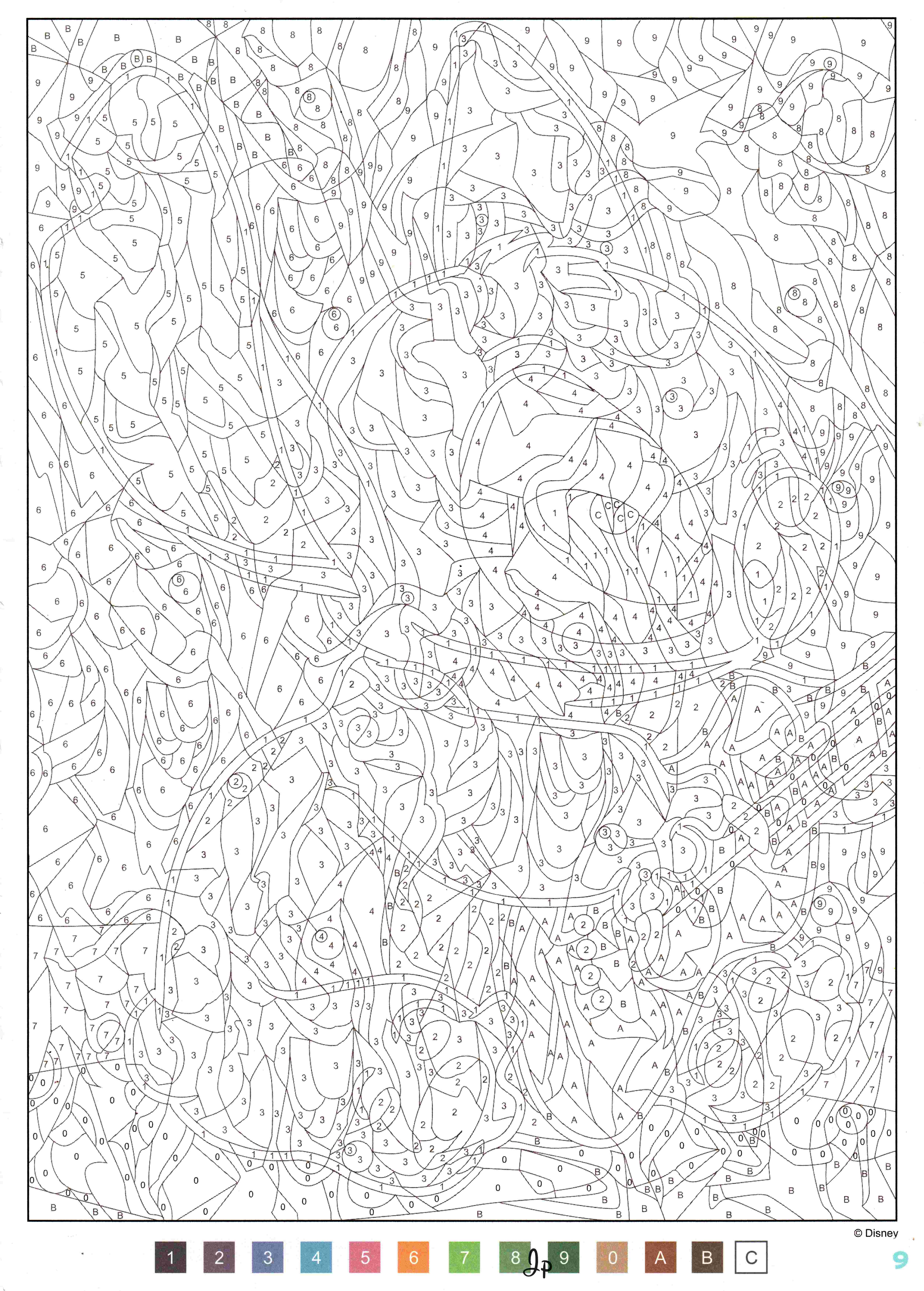 Раскраска Лило и Стич по номерам 9