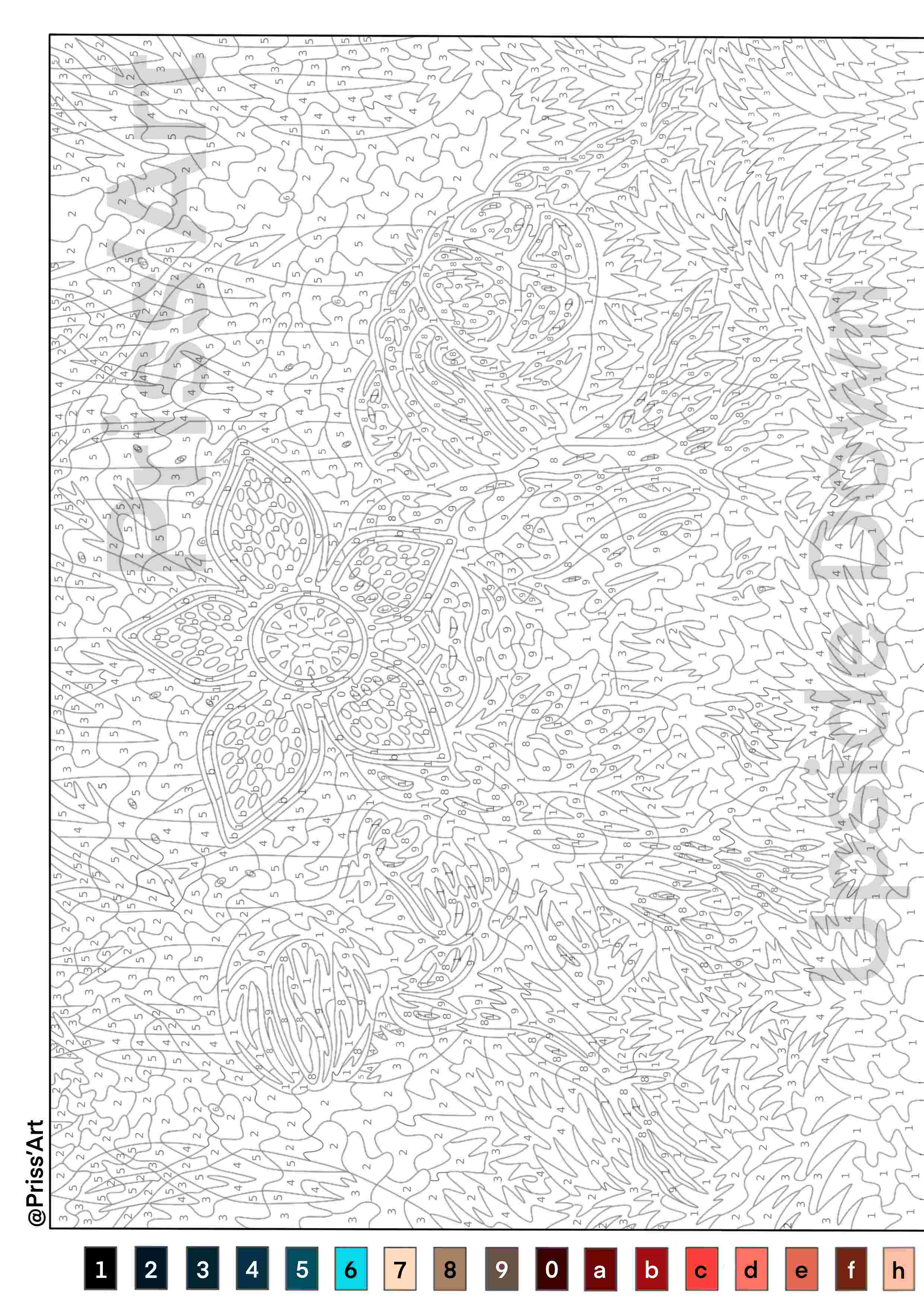 Раскраска Очень странные дела по номерам 1