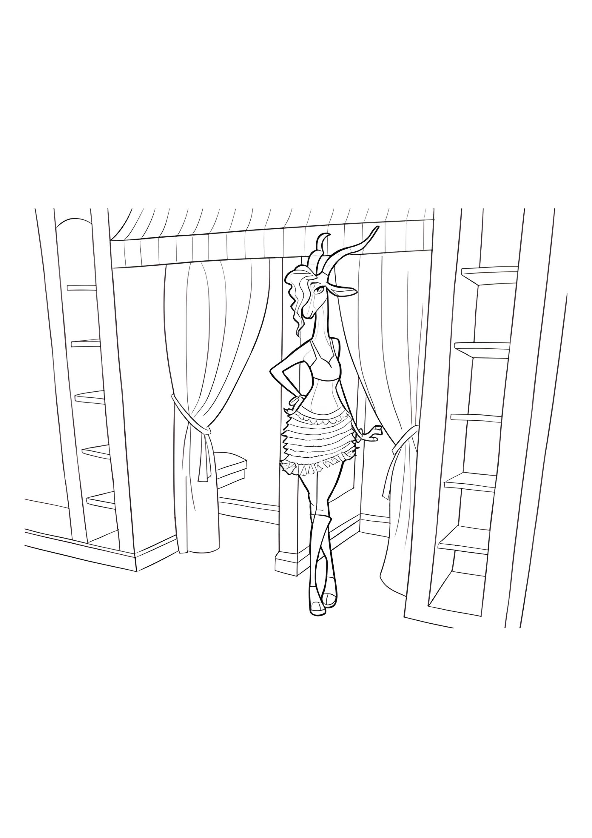 Раскраска певица Газель