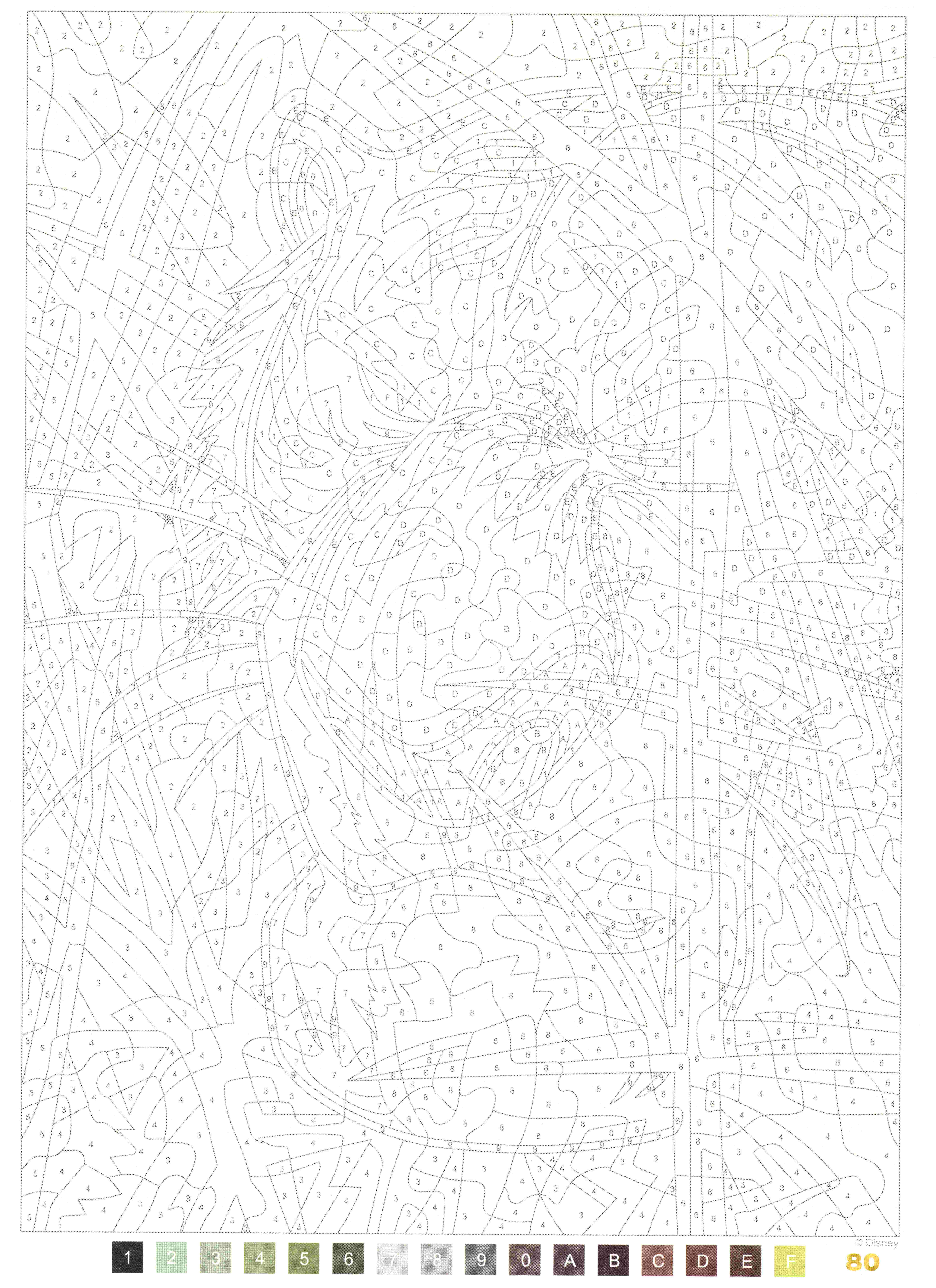 Раскраска Шер-Хан Книга джунглей