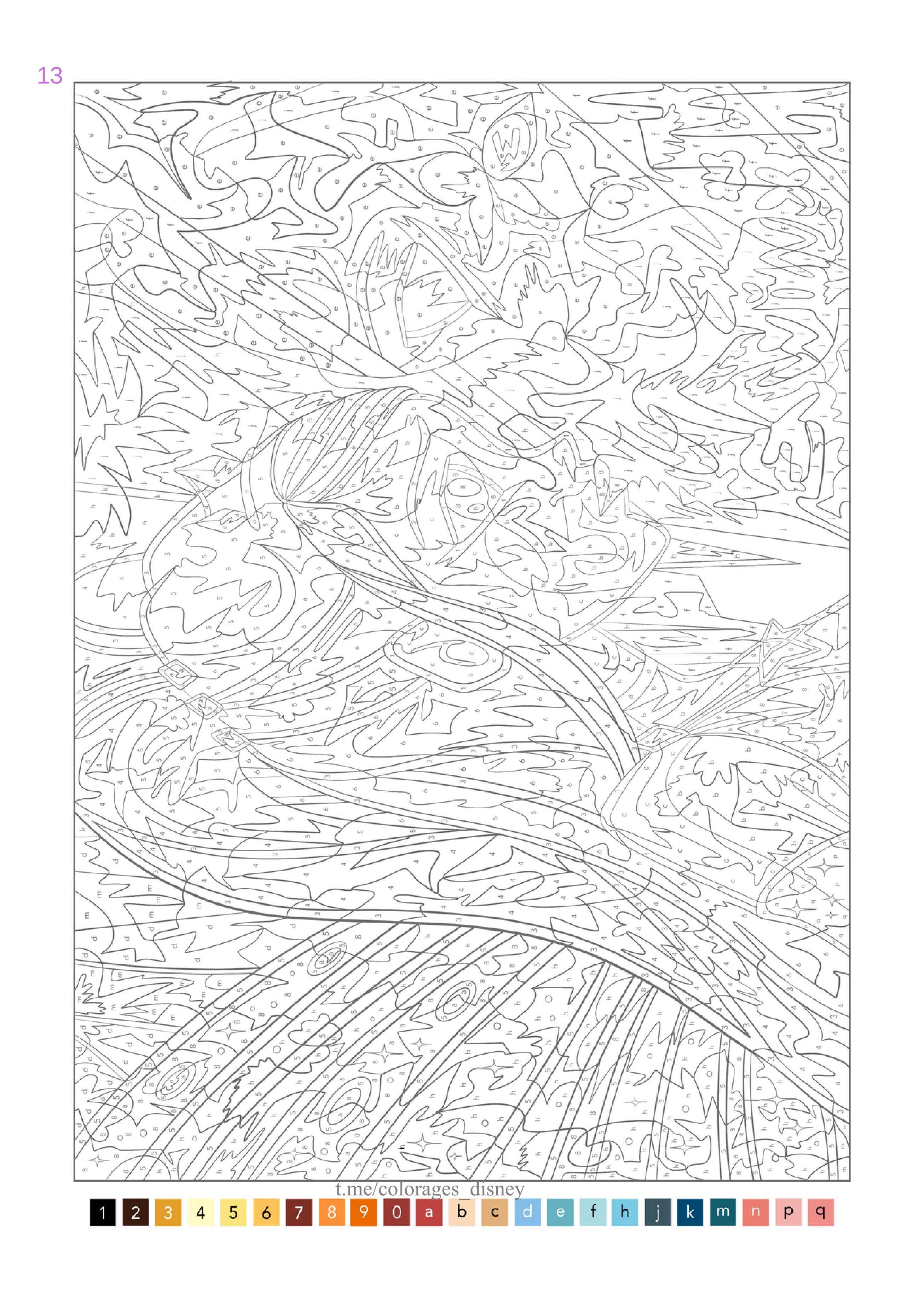 Раскраска Винкс по номерам 13