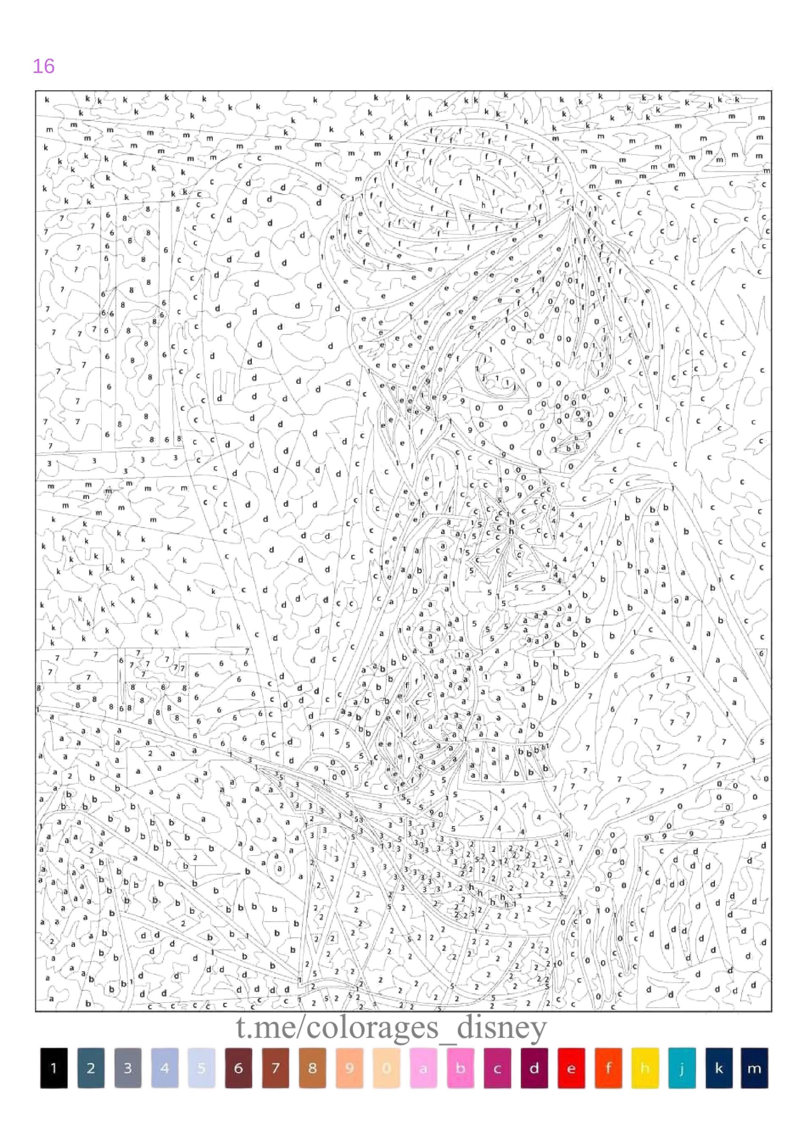 Раскраска Винкс по номерам 16