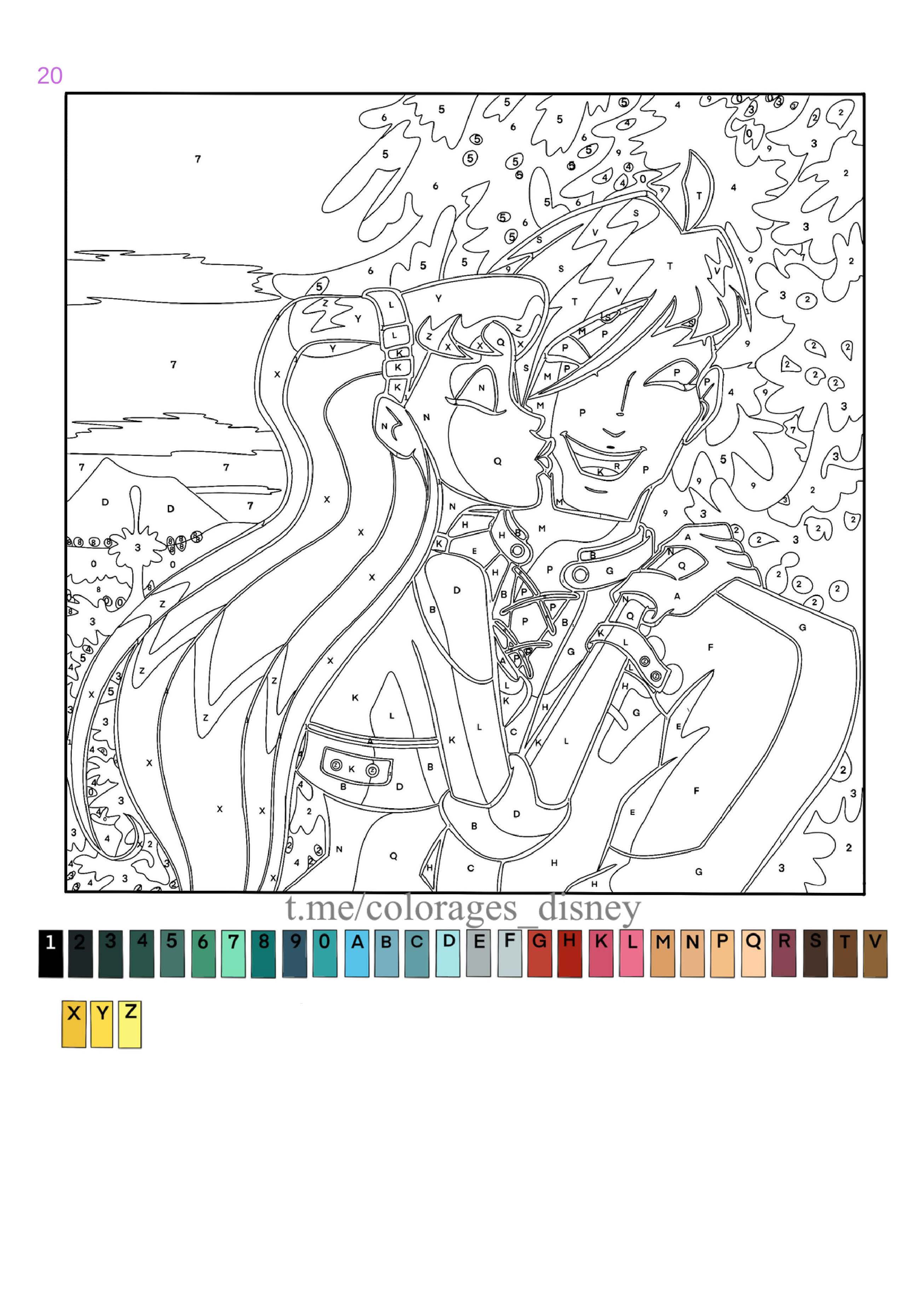 Раскраска Винкс по номерам 20