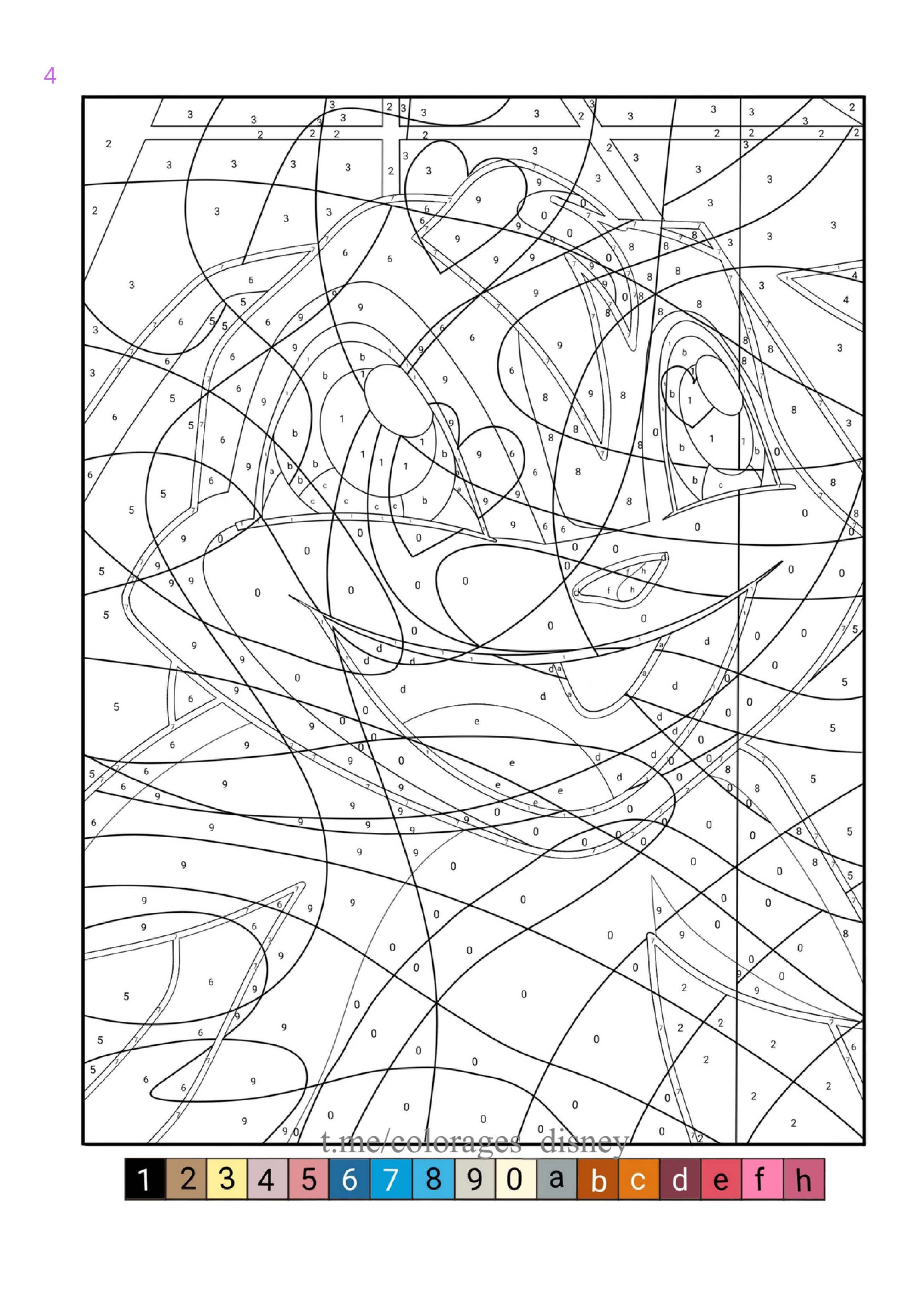 Раскраска Винкс по номерам 4