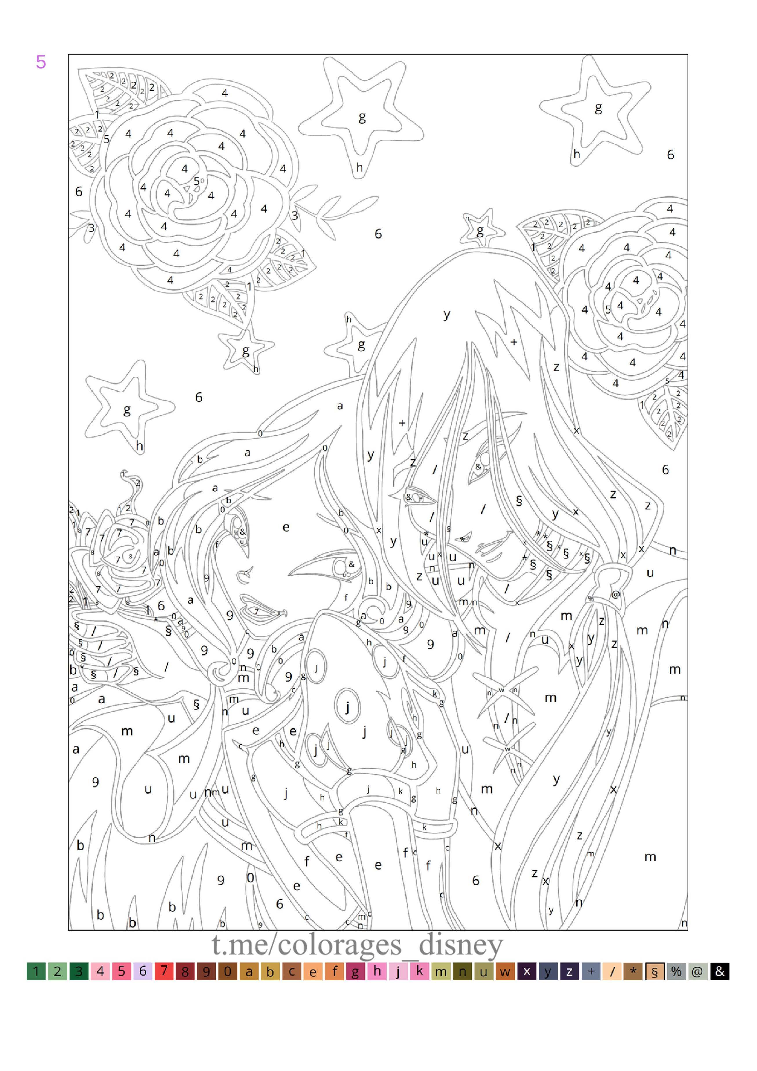 Раскраска Винкс по номерам 5