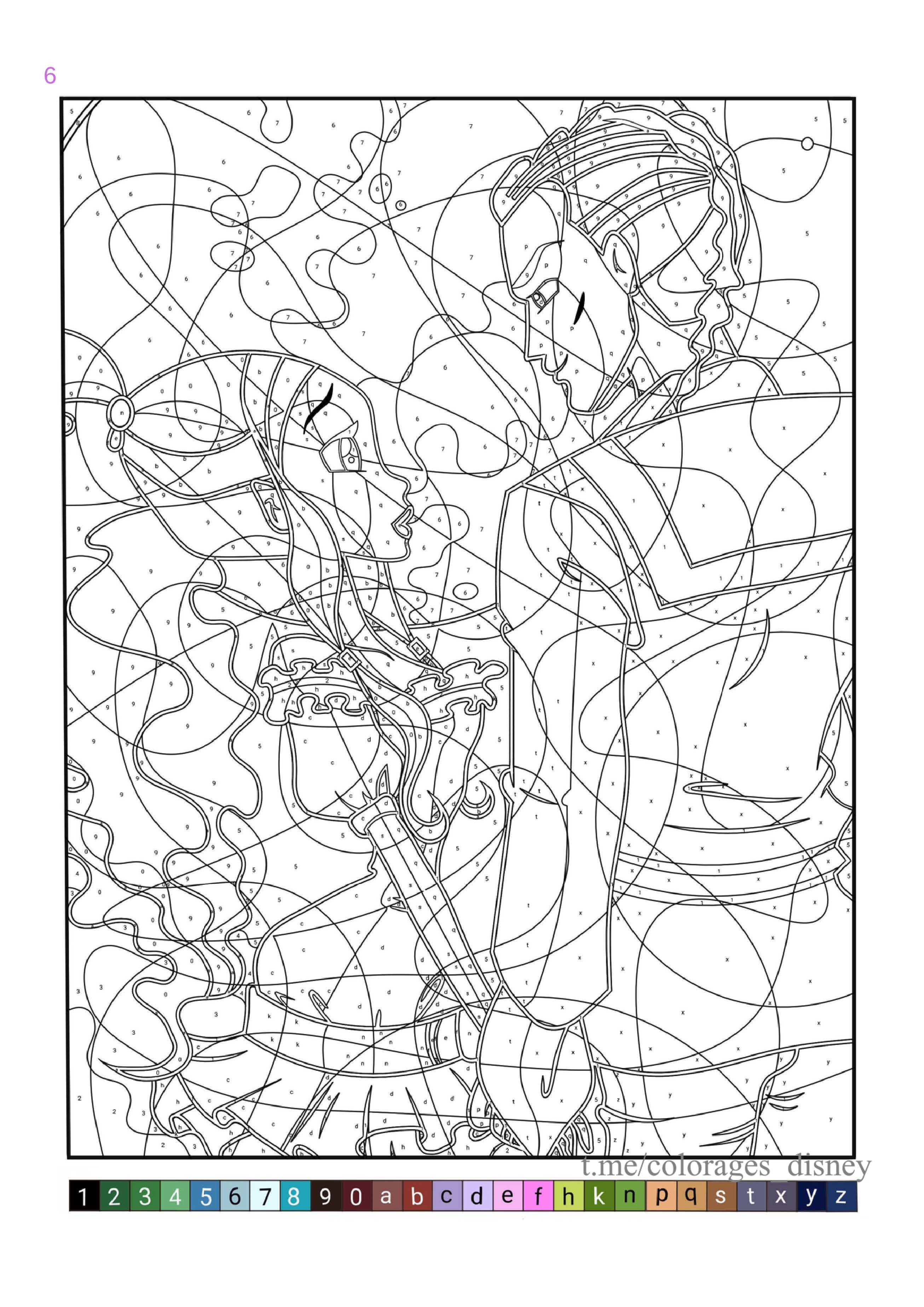 Раскраска Винкс по номерам 6