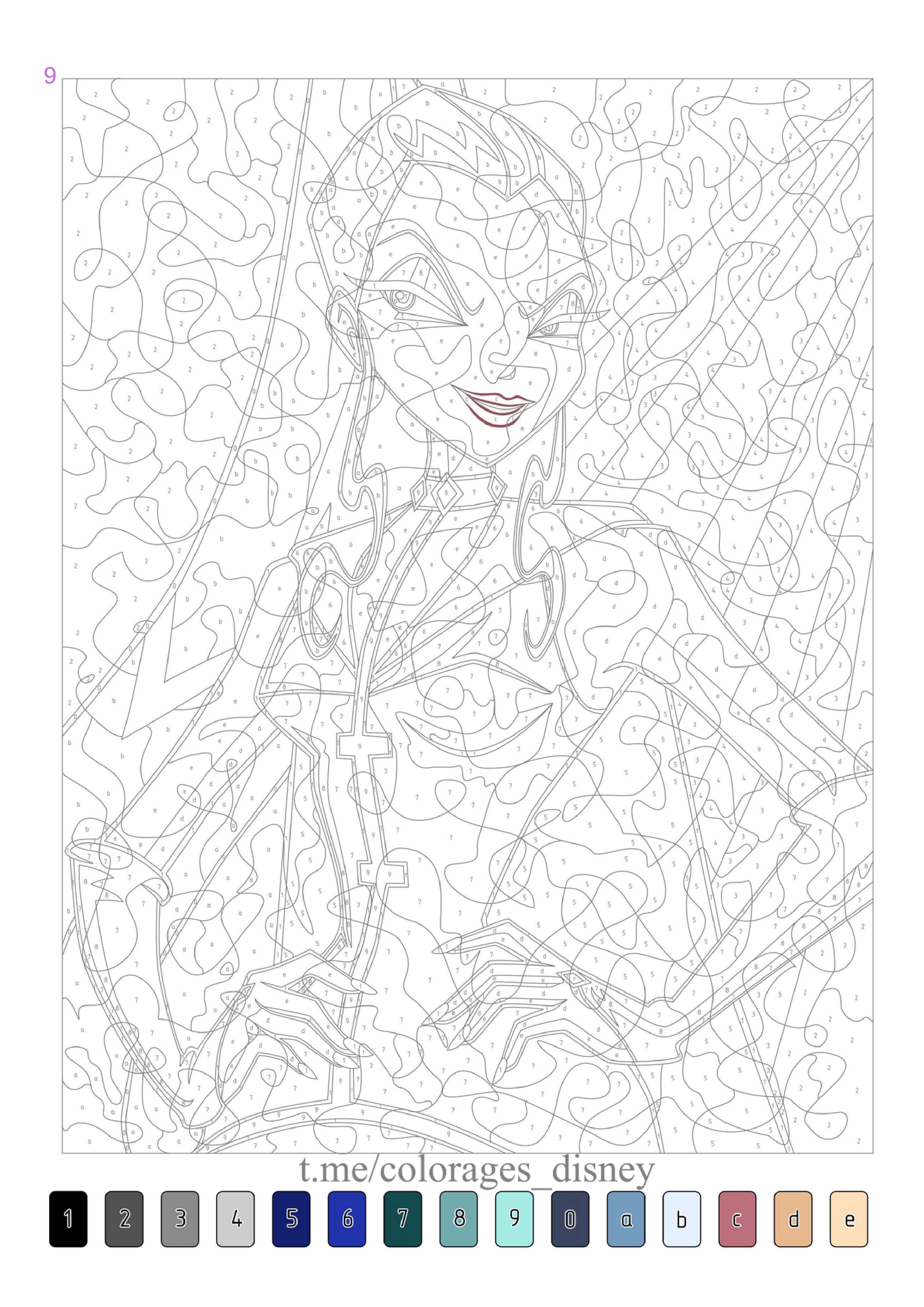 Раскраска Винкс по номерам 9