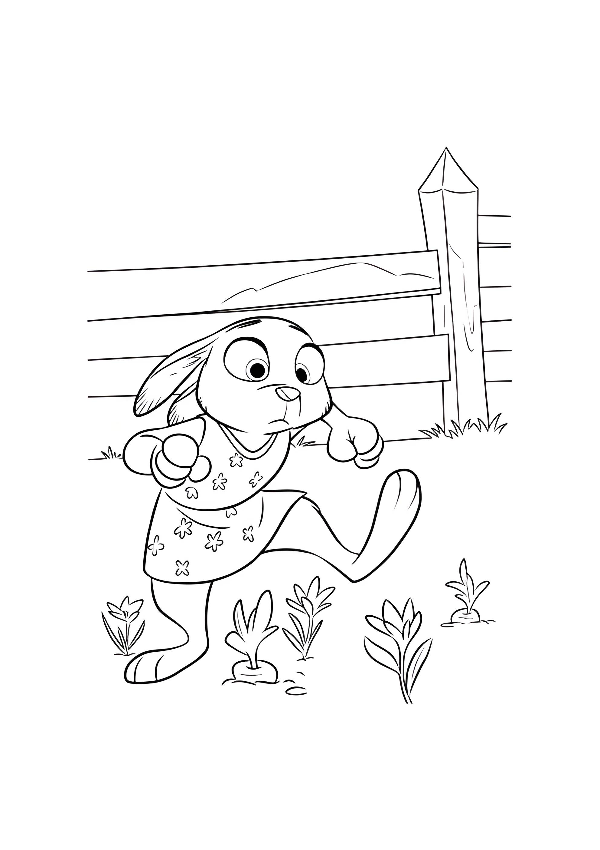 Раскраска Юная Джуди