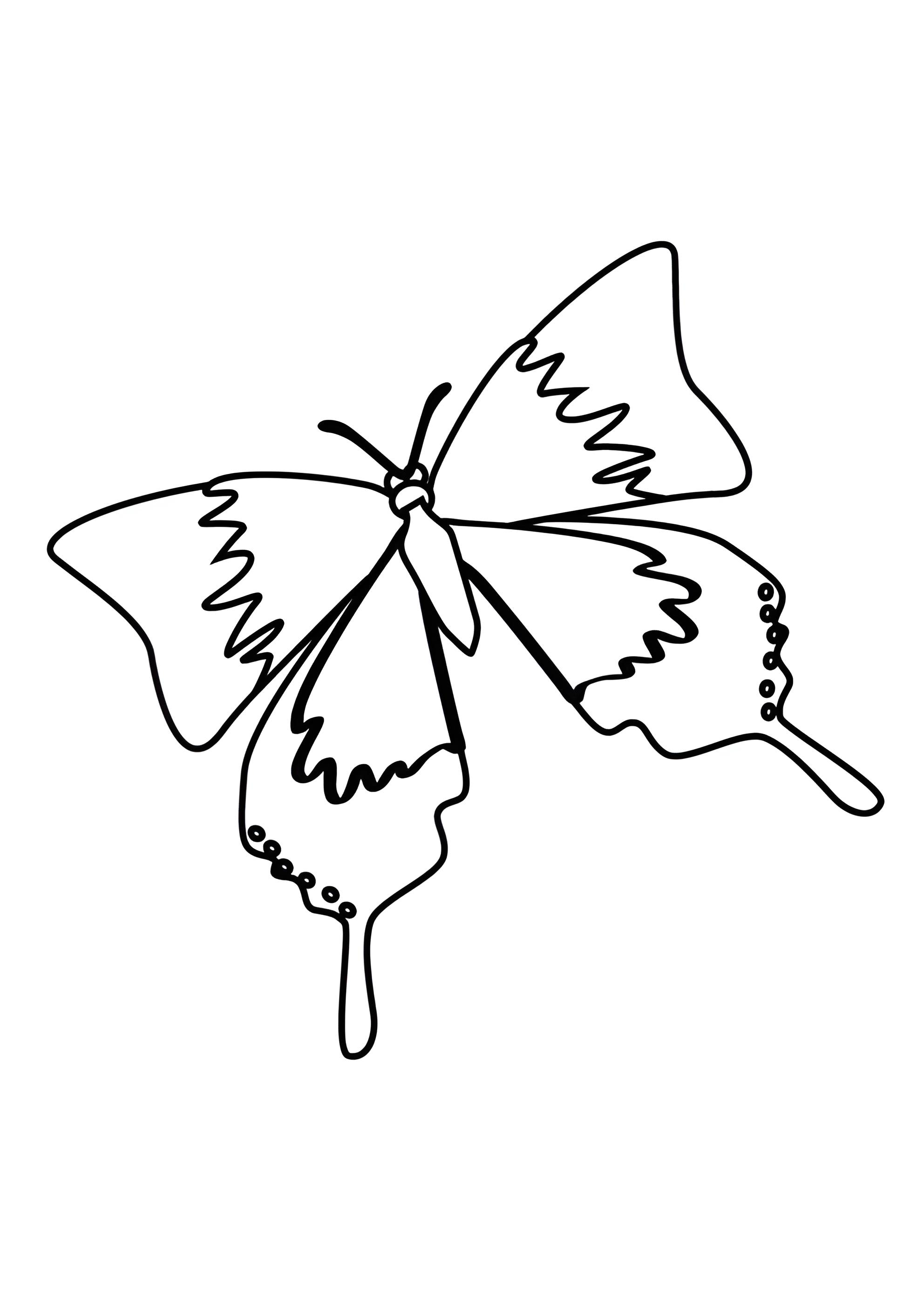 Раскраска Бабочка весной