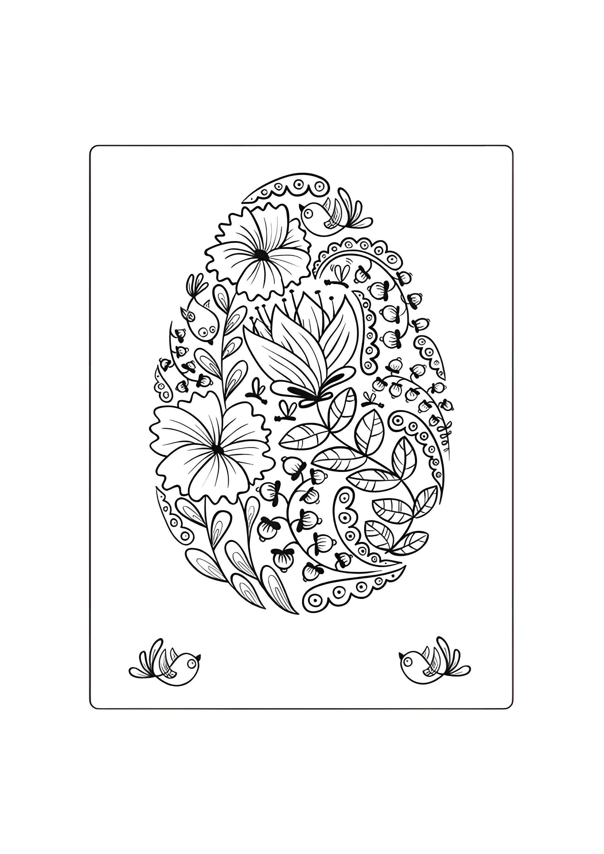 Раскраска Чарующее цветочное чудо-яйцо