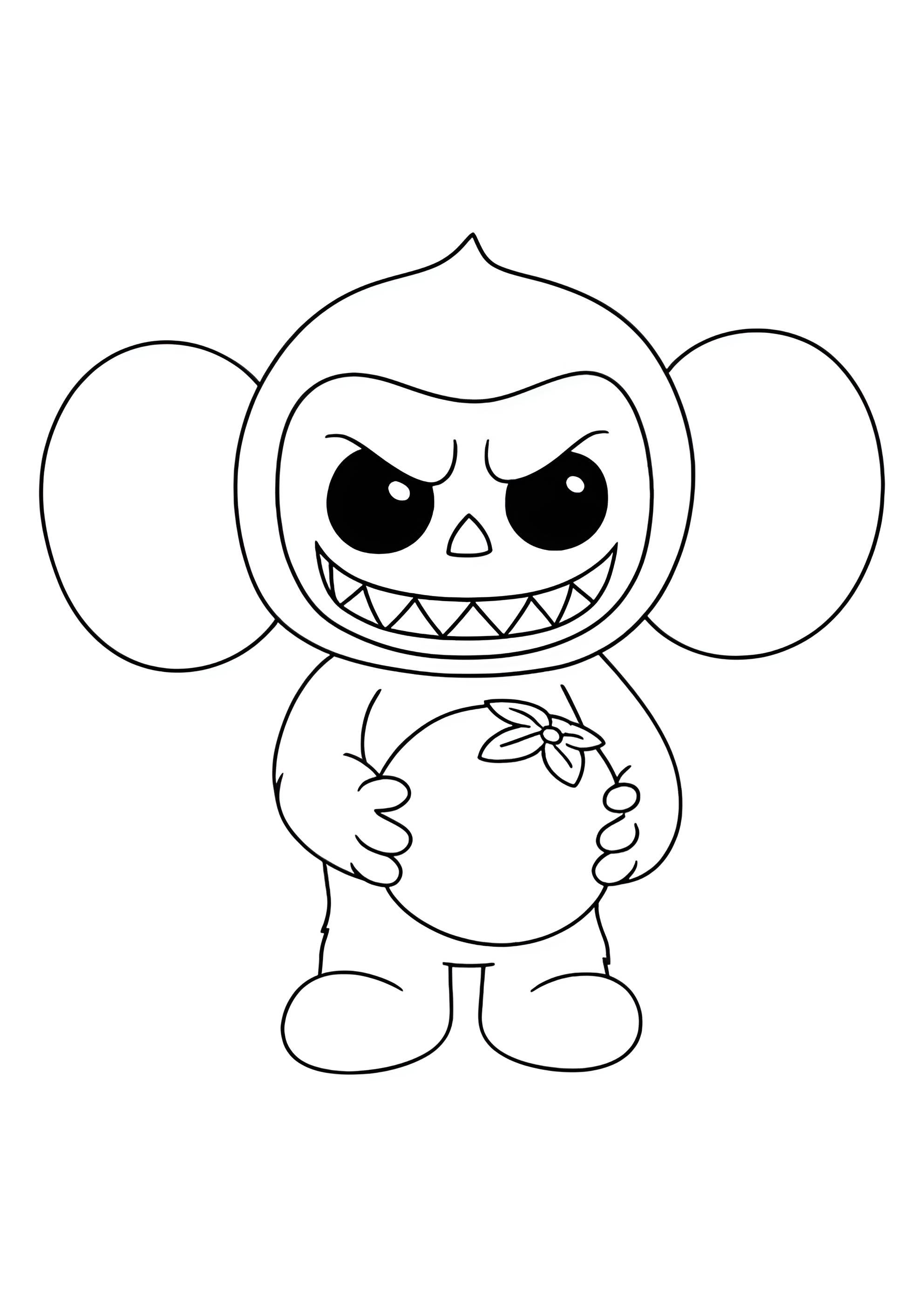 Раскраска Чебубу — Лабубу-чебурашка