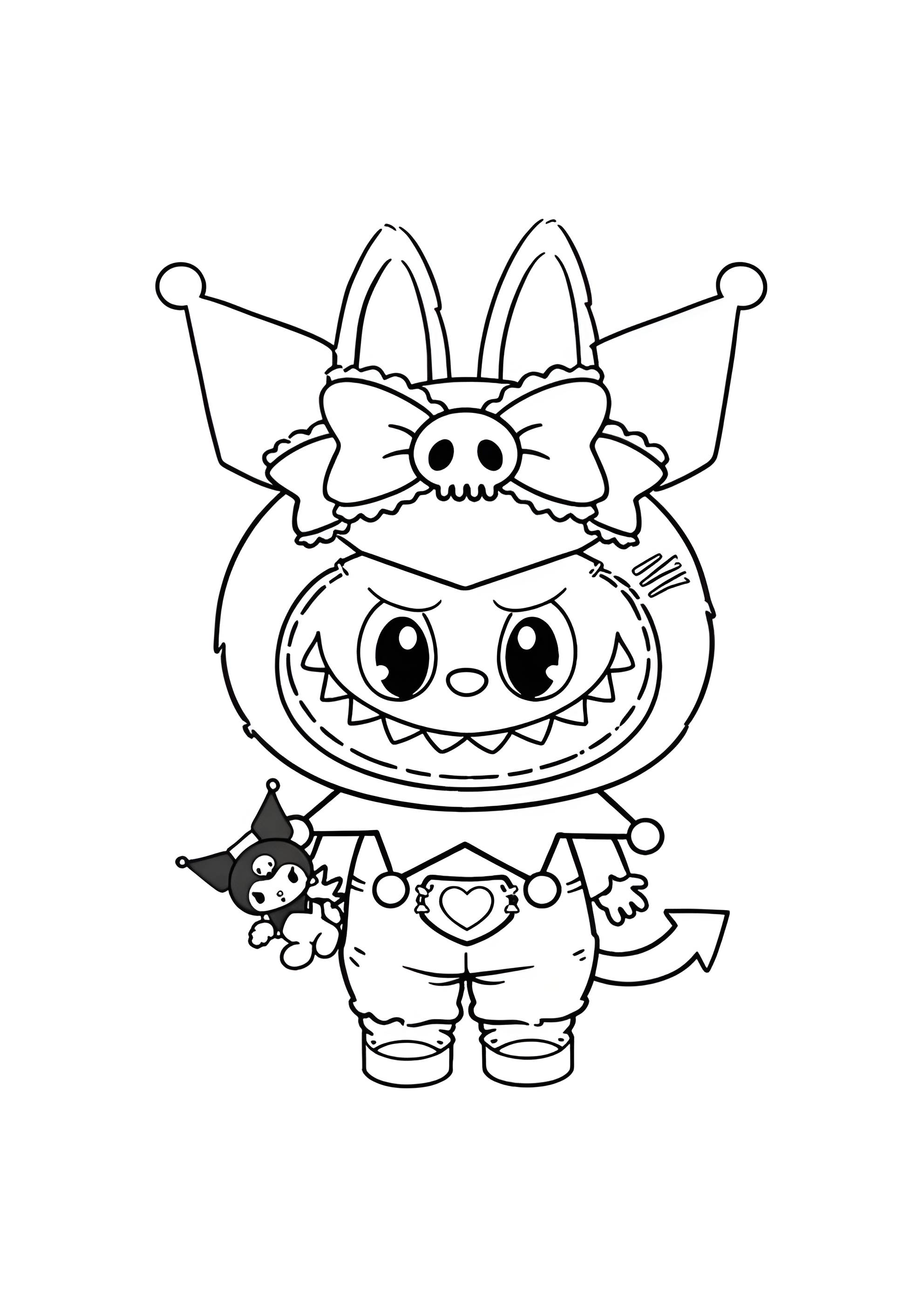 Раскраска Лабубу Куроми