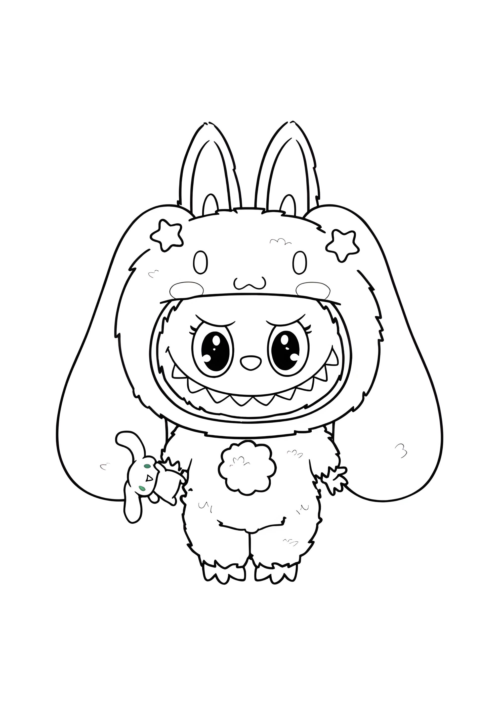 Раскраска Лабубу Синнаморолл