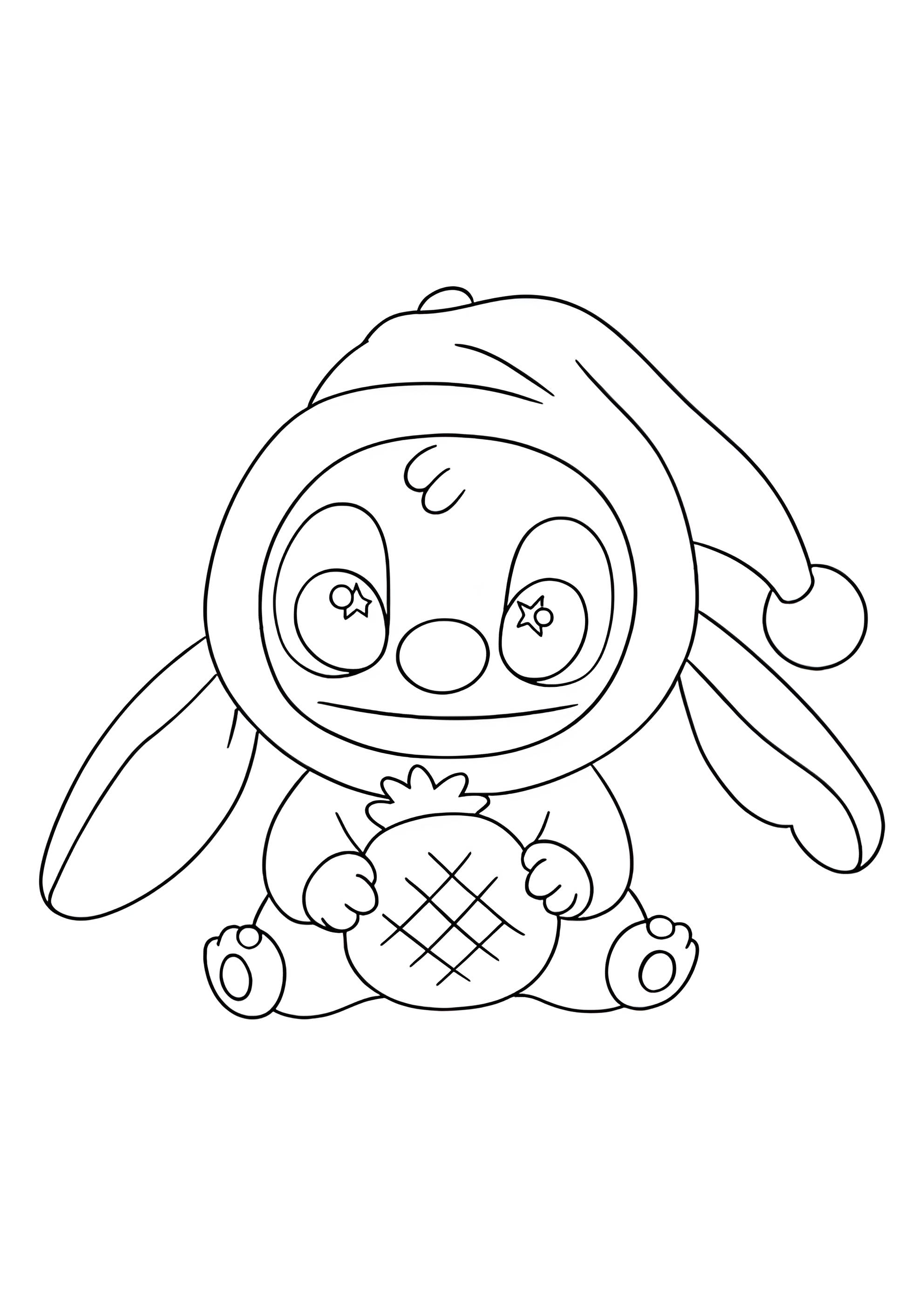 Раскраска Лабубу Стич