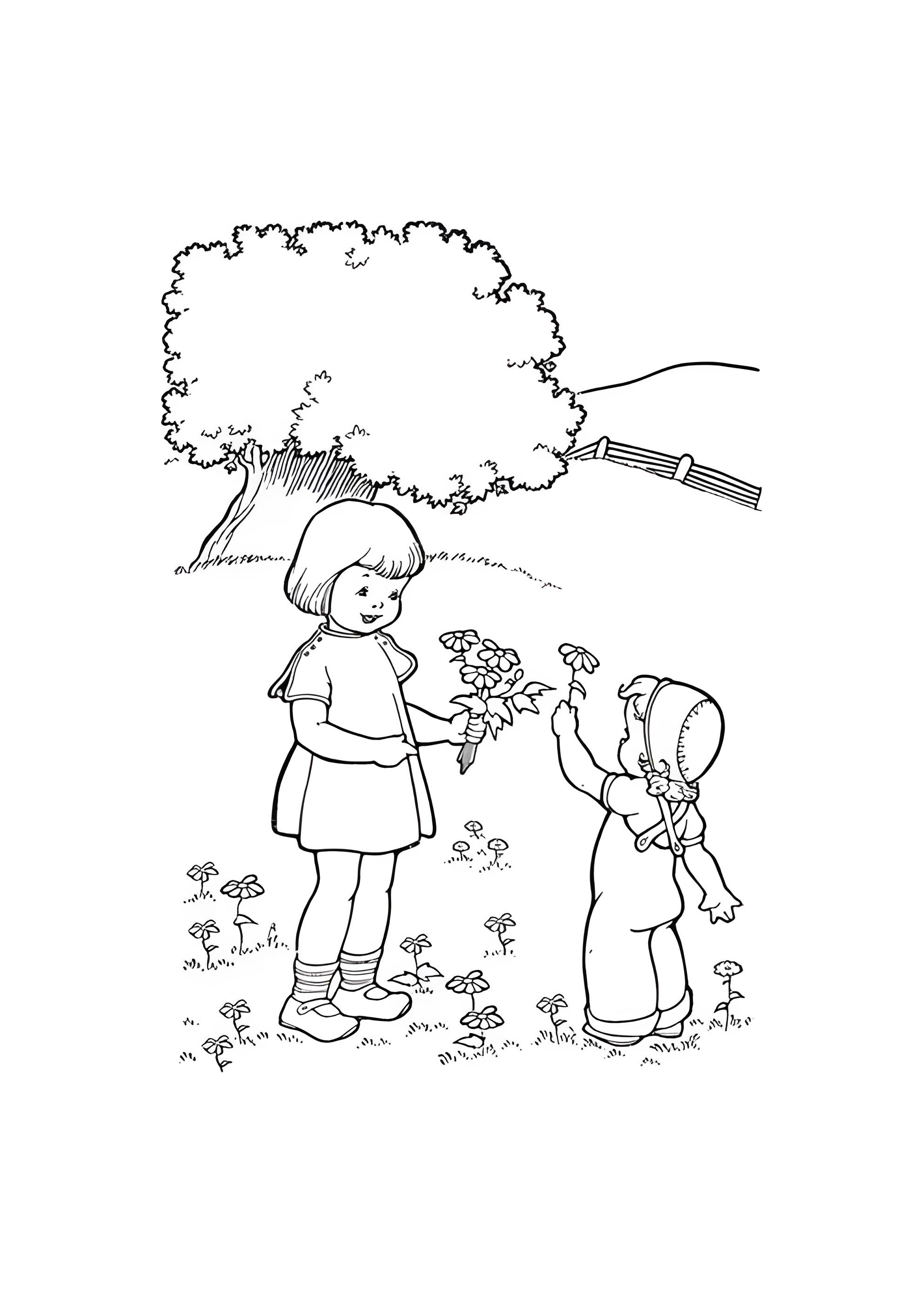 Раскраска Майские цветы