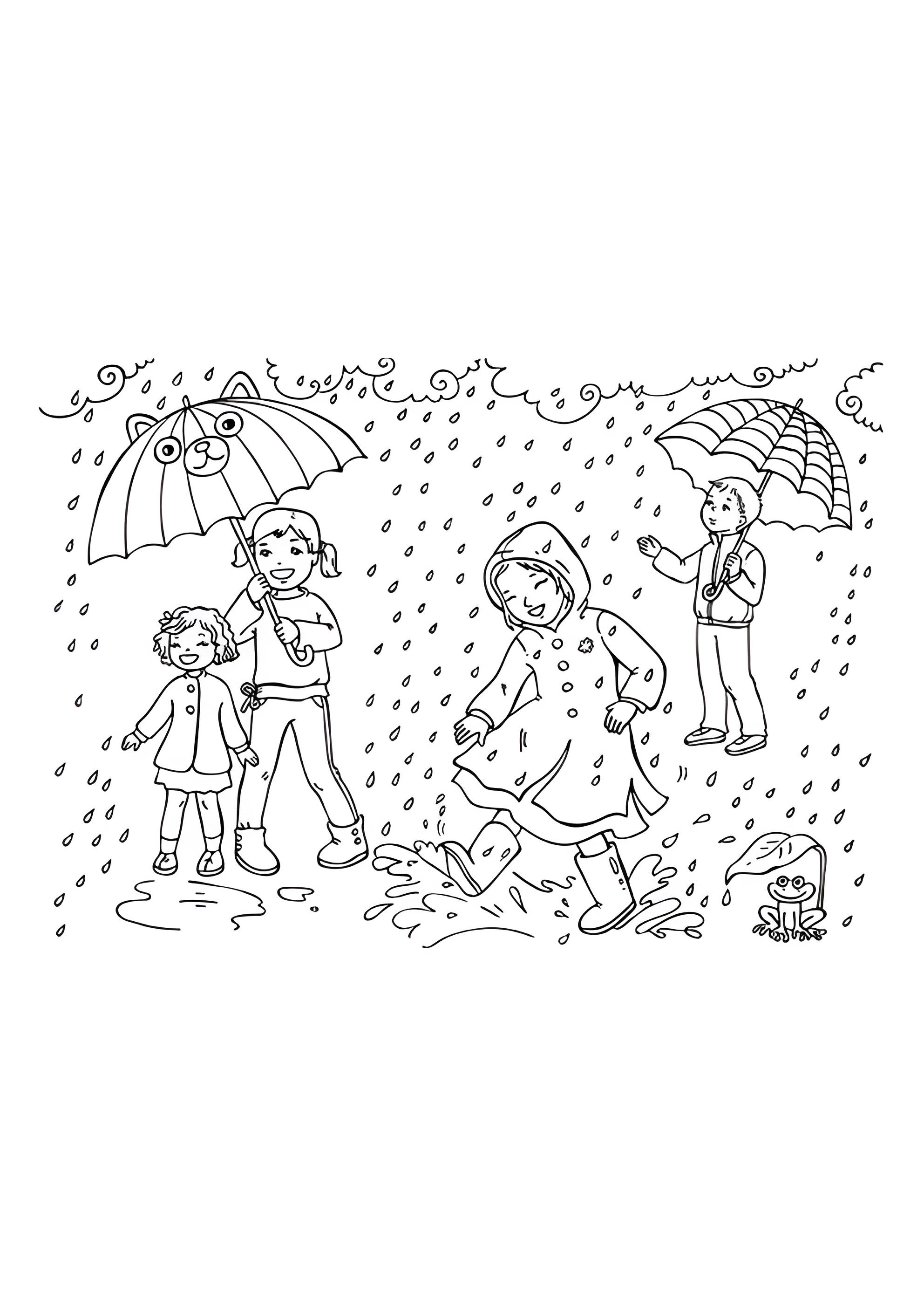 Раскраска Майский дождь