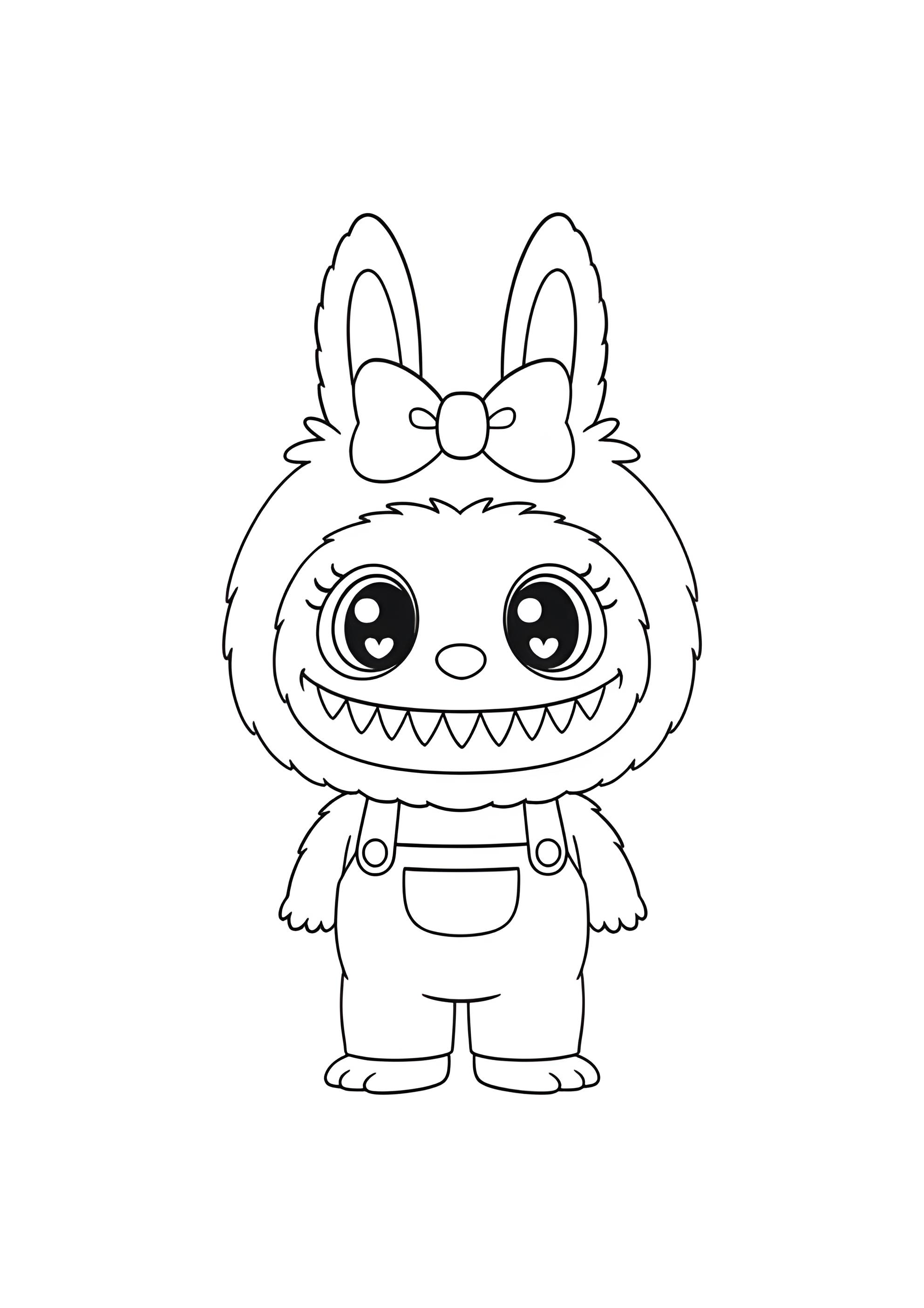 Раскраска Милая эльфийка Лабубу