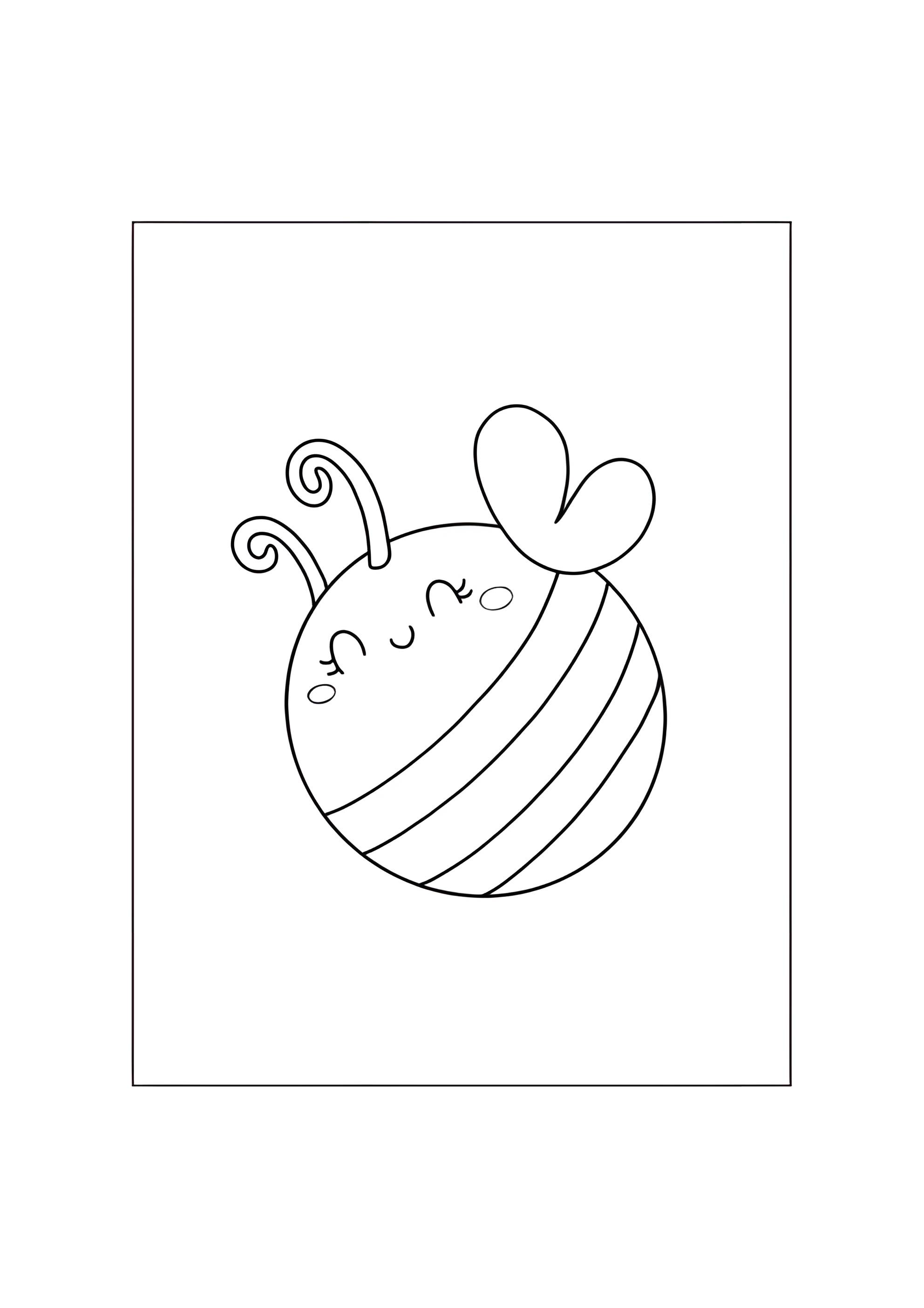 Раскраска Милая пчёлка