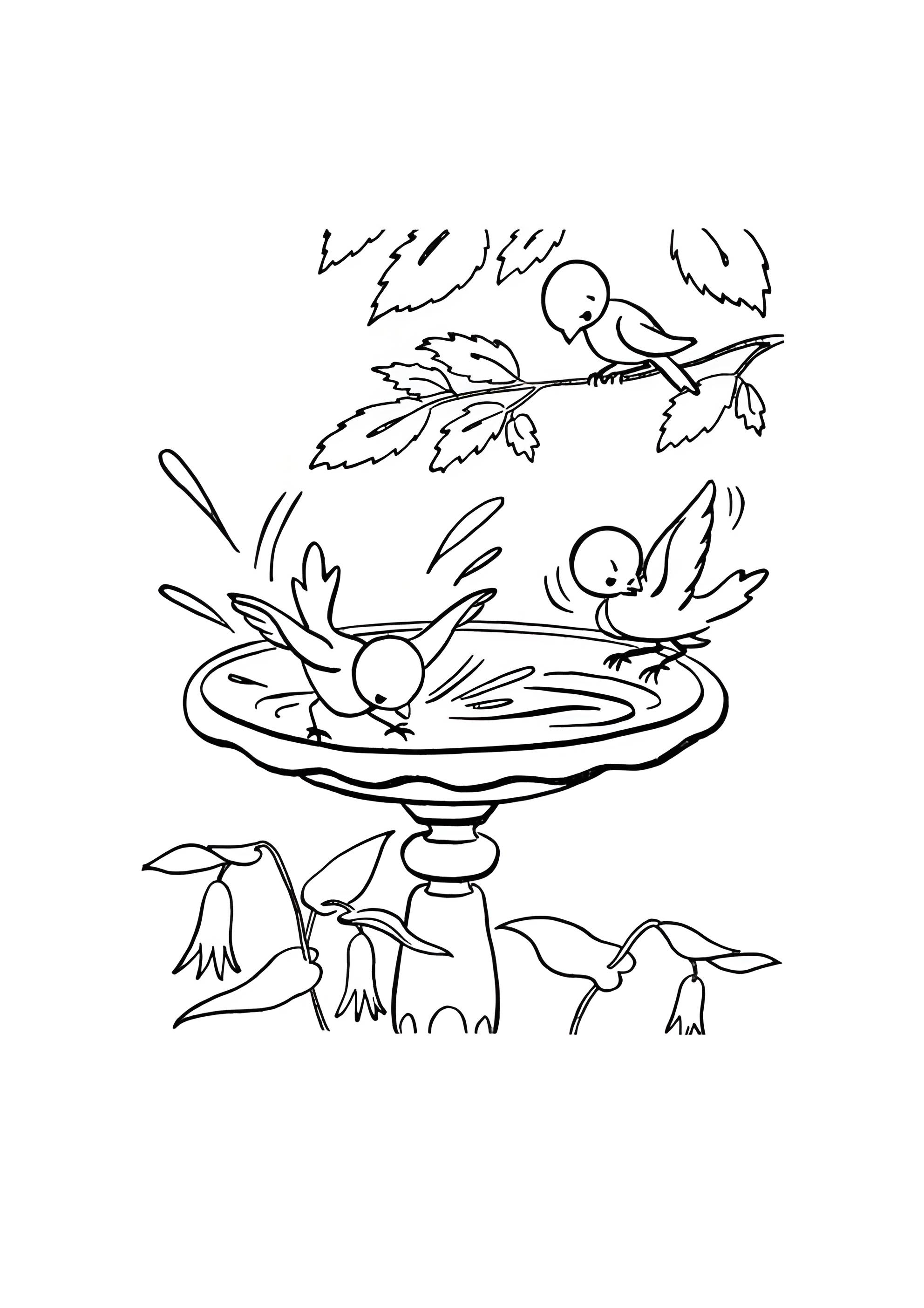 Раскраска Первые птенцы