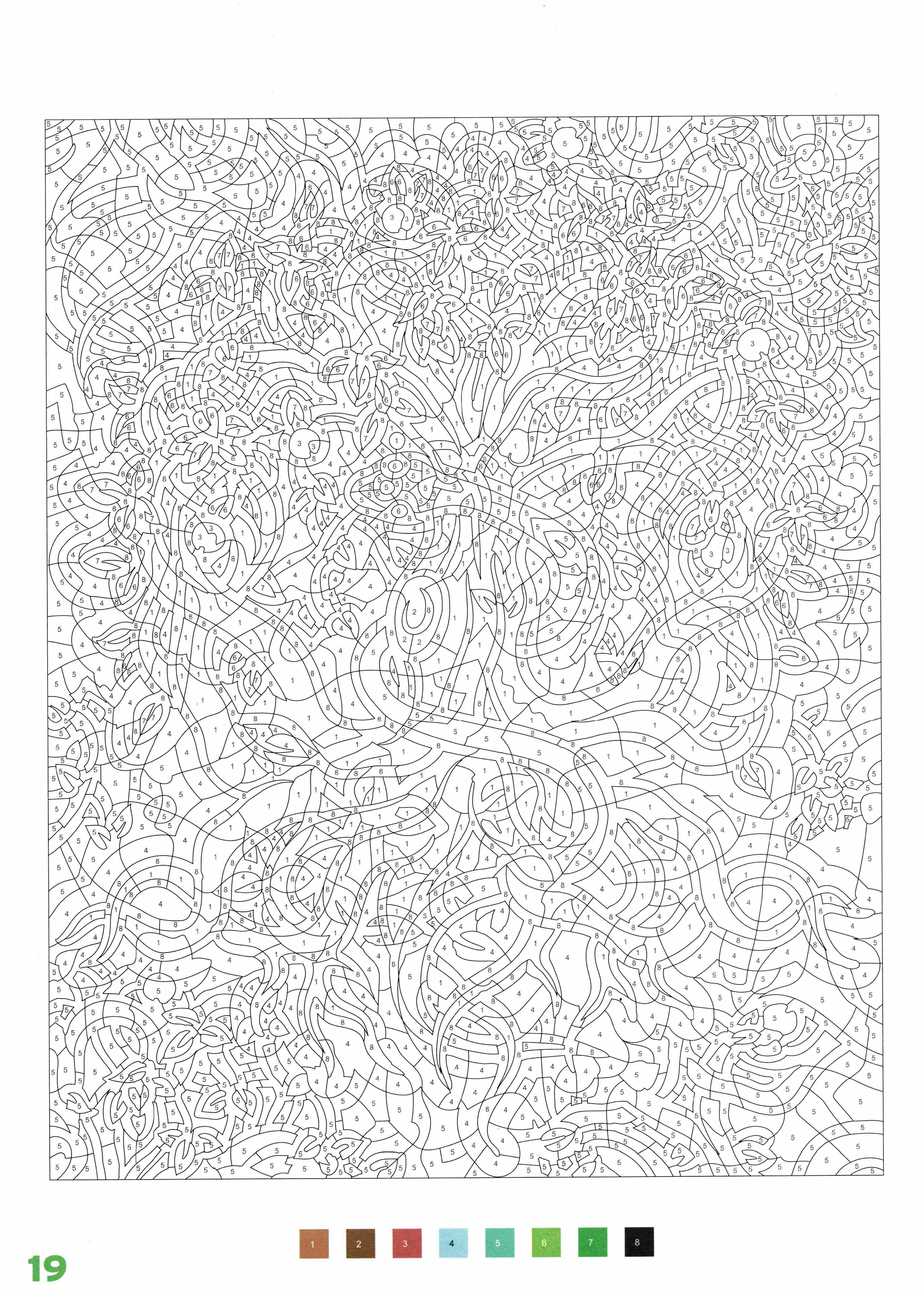 Раскраска Природа по номерам 19