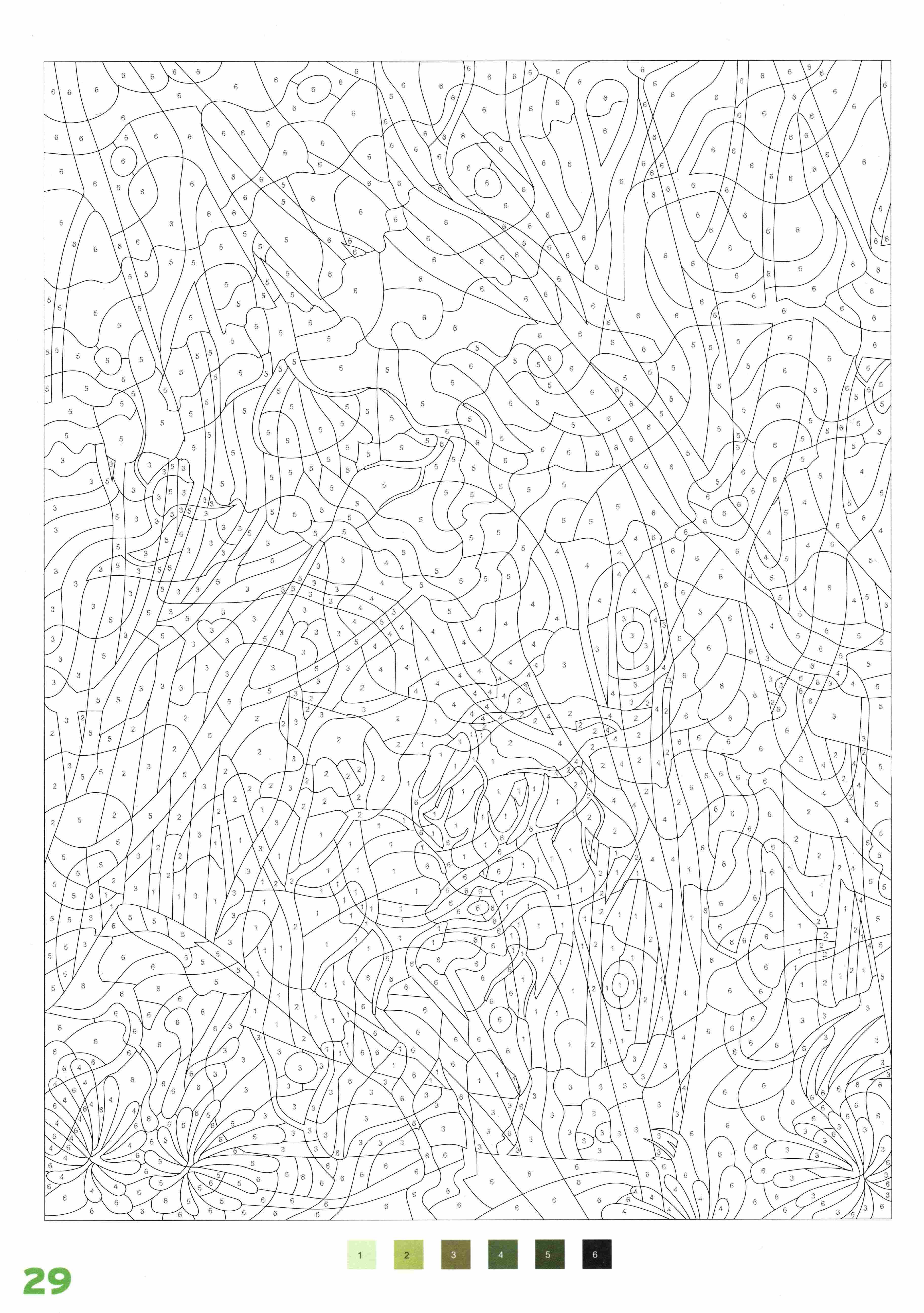 Раскраска Природа по номерам 29