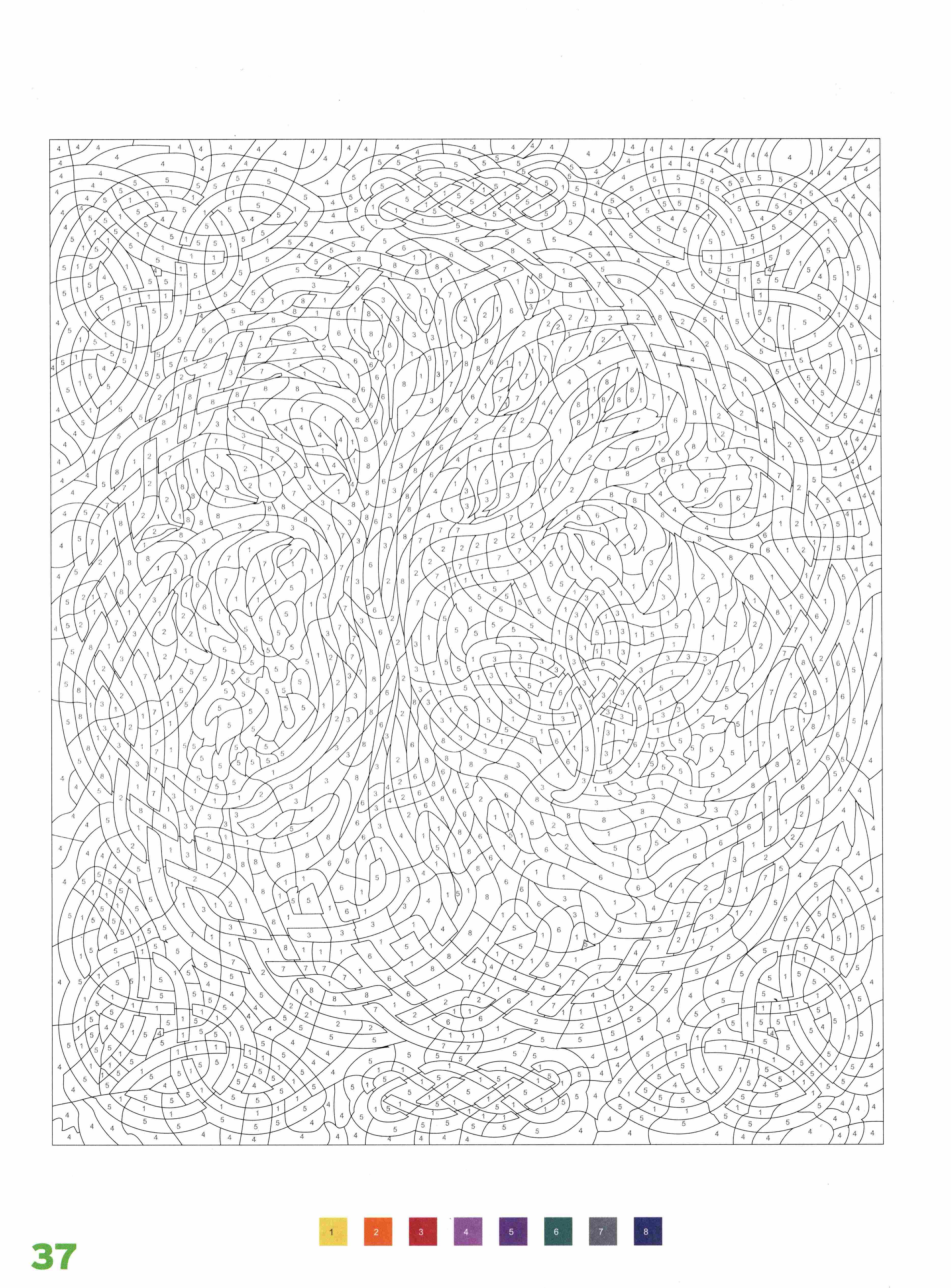 Раскраска Природа по номерам 37