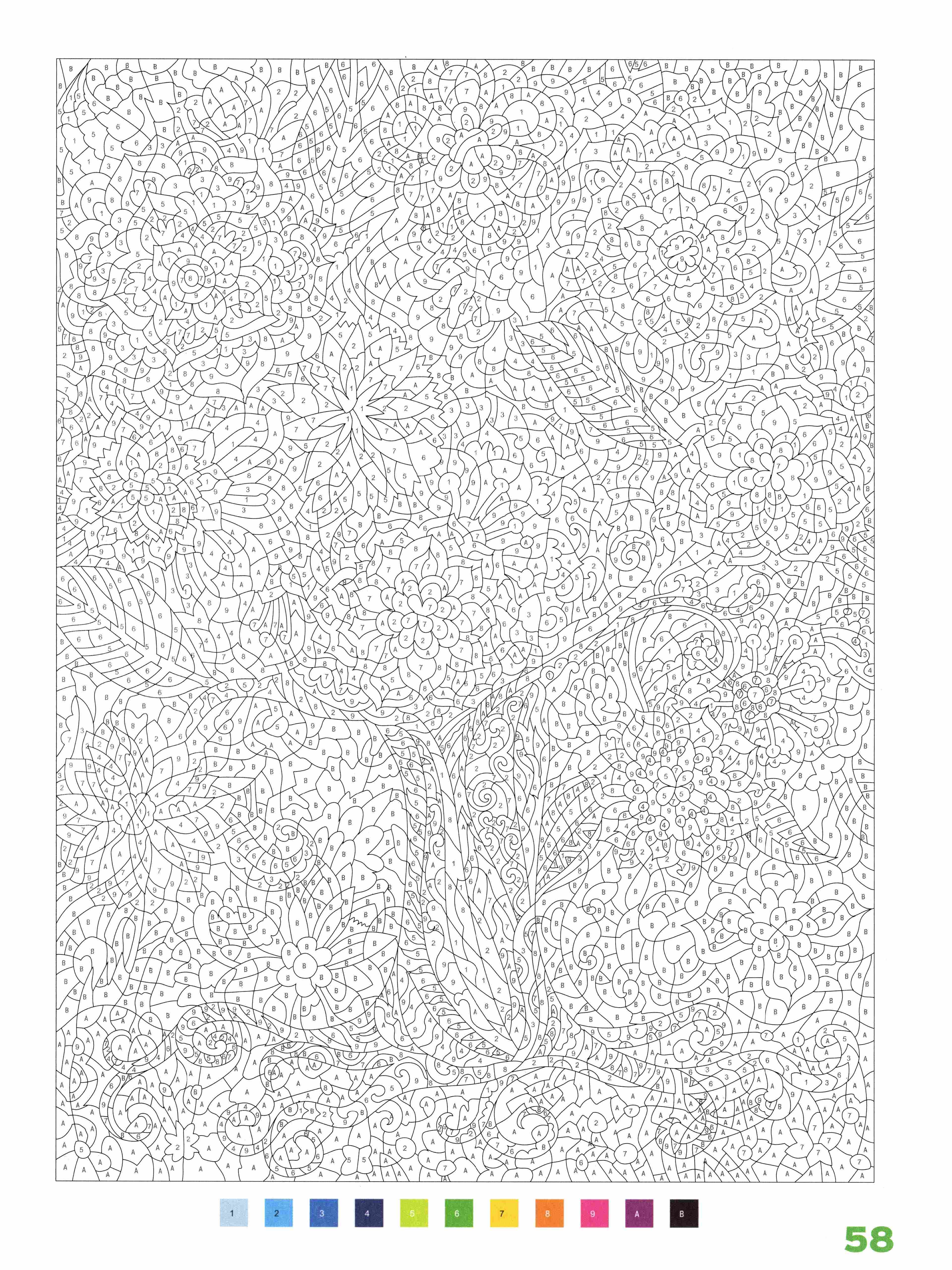 Раскраска Природа по номерам 58