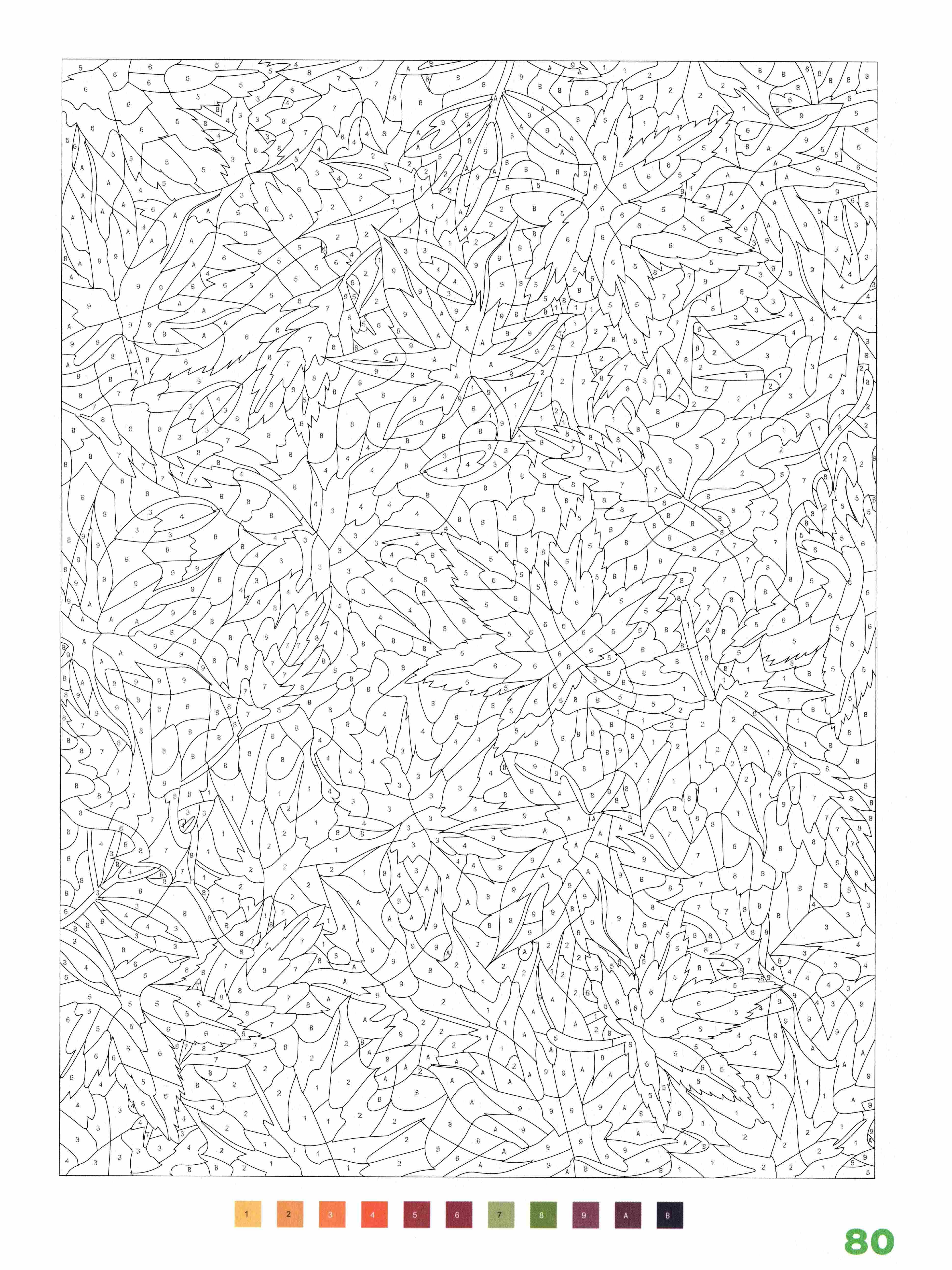 Раскраска Природа по номерам 80