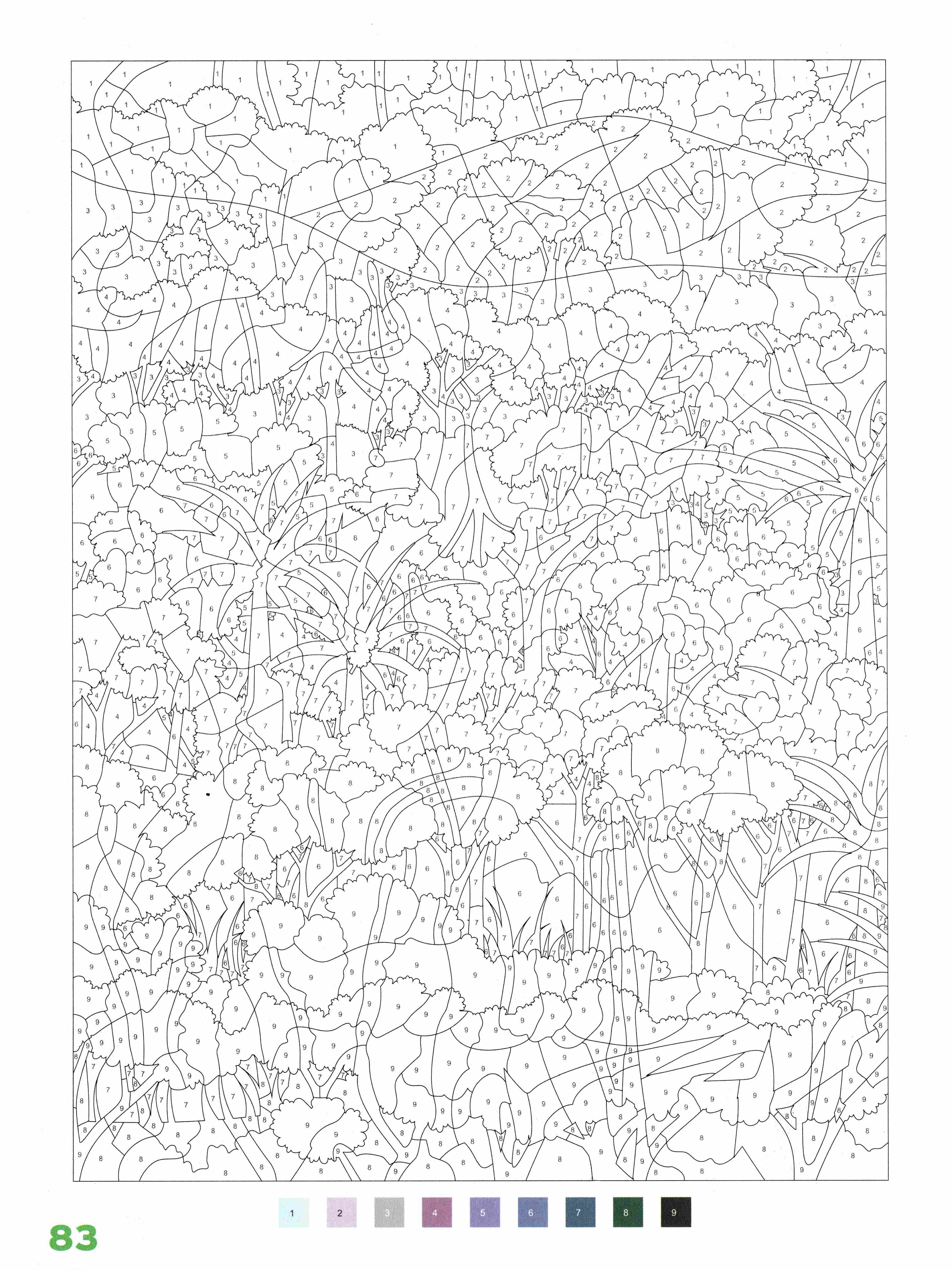 Раскраска Природа по номерам 83