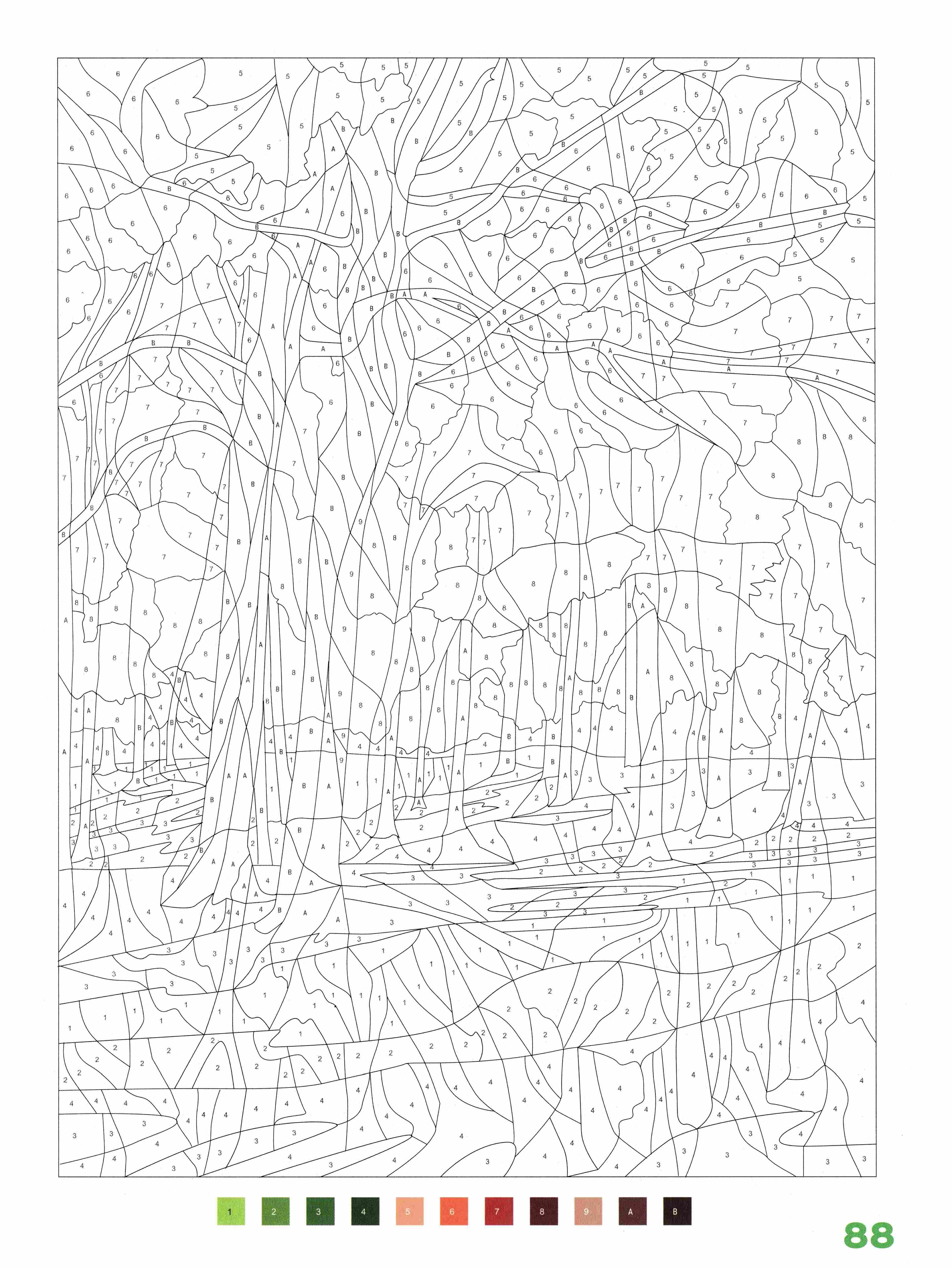 Раскраска Природа по номерам 88