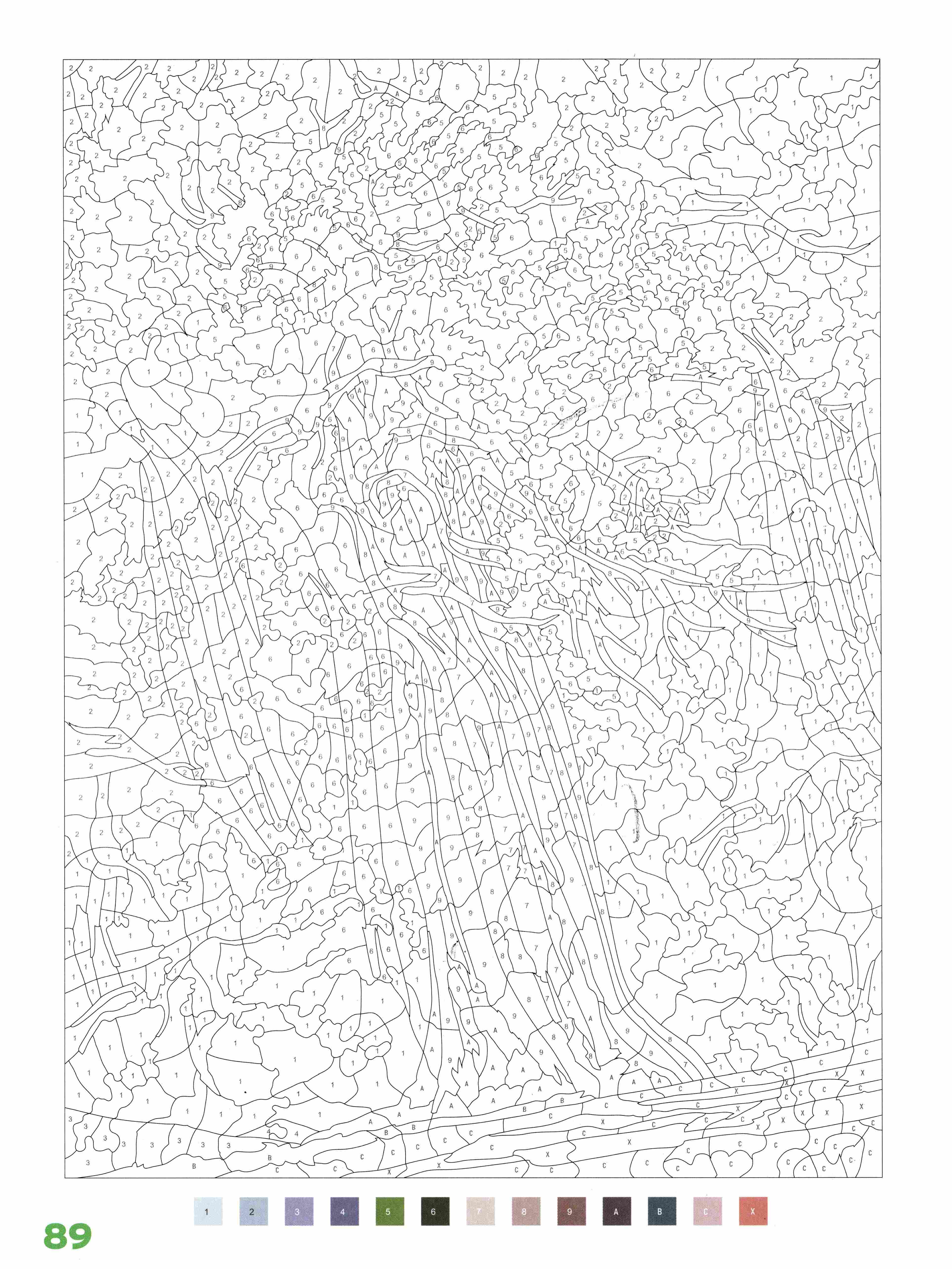 Раскраска Природа по номерам 89