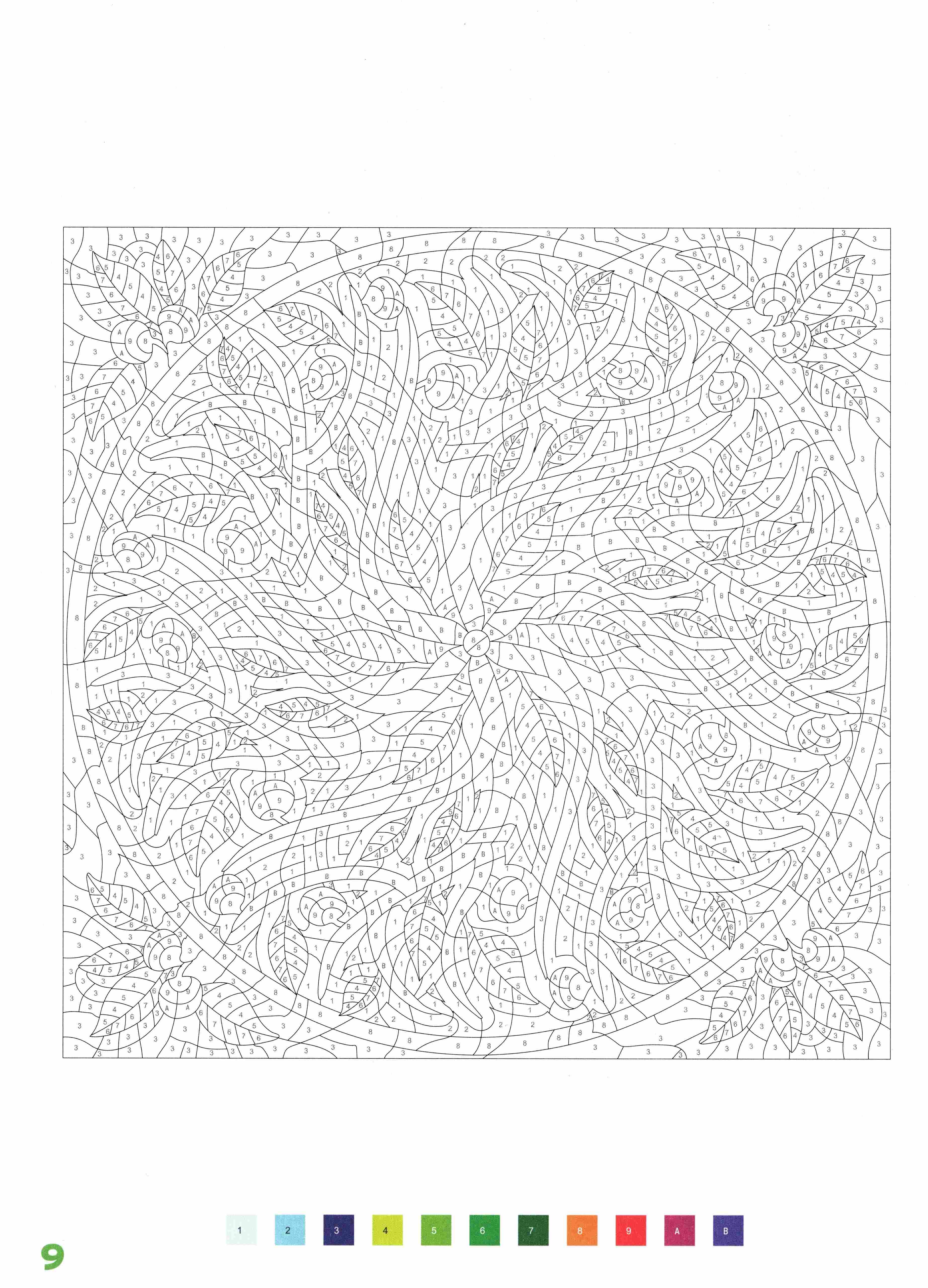 Раскраска Природа по номерам 9