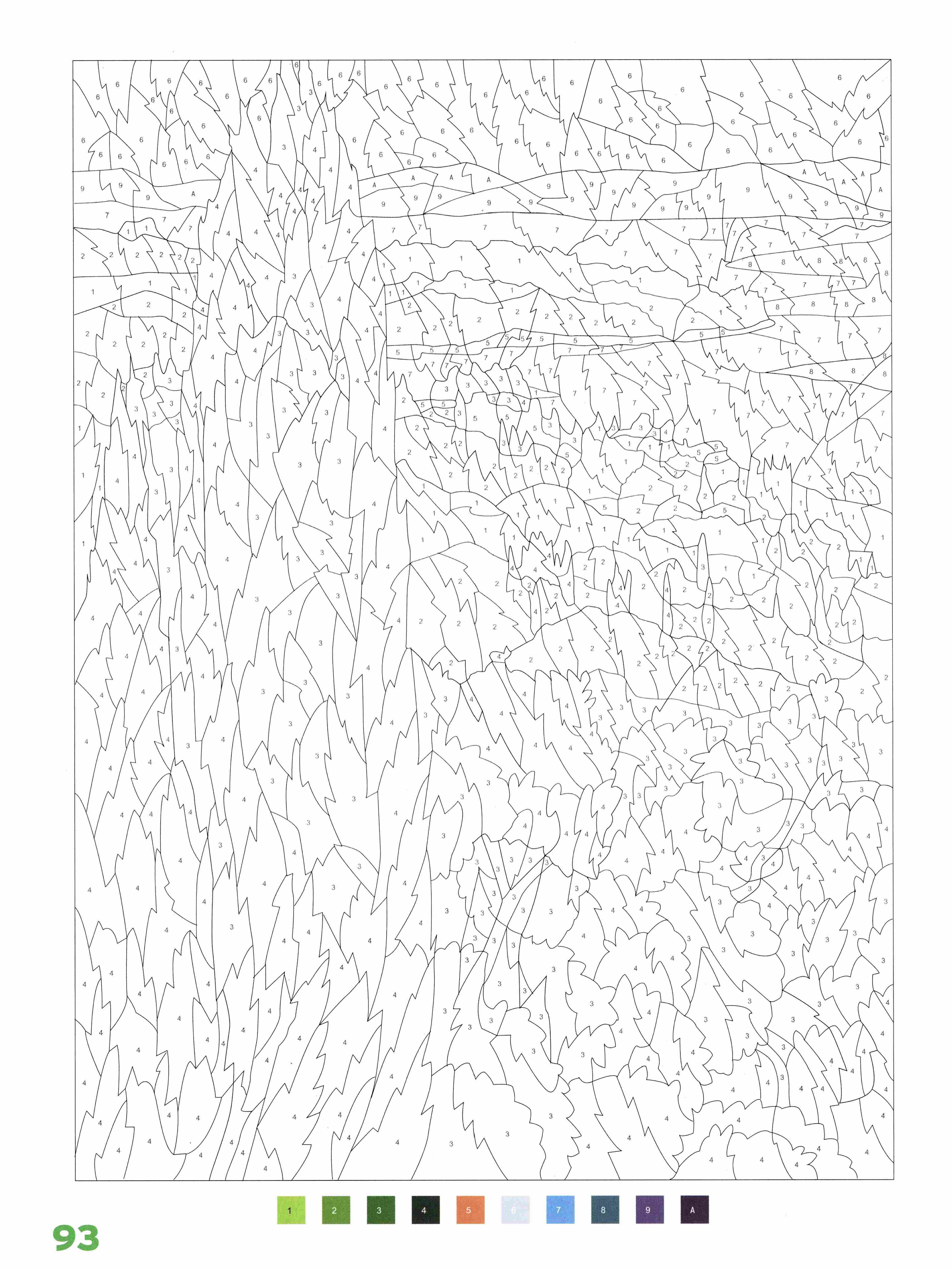 Раскраска Природа по номерам 93