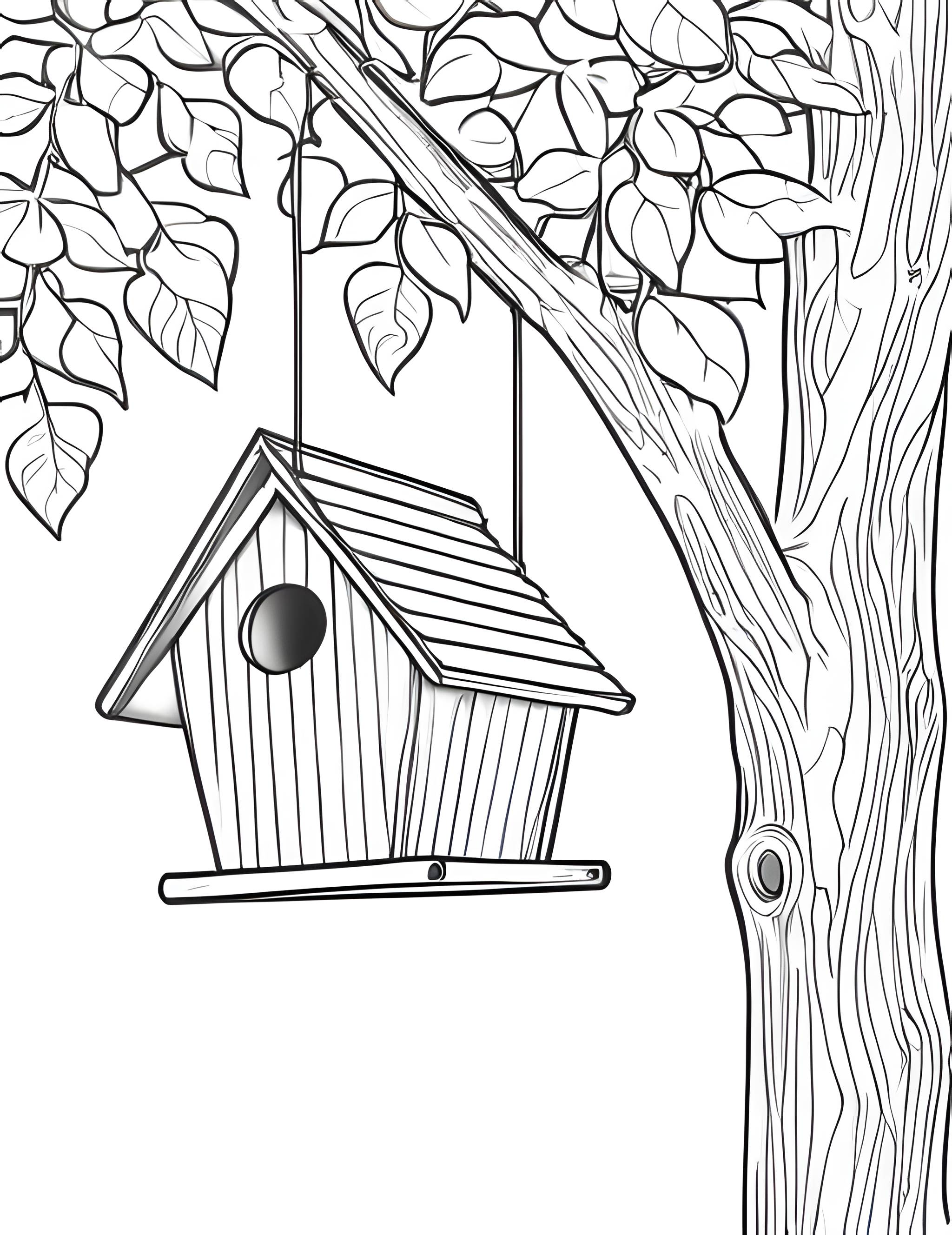 Раскраска Пустой скворечник