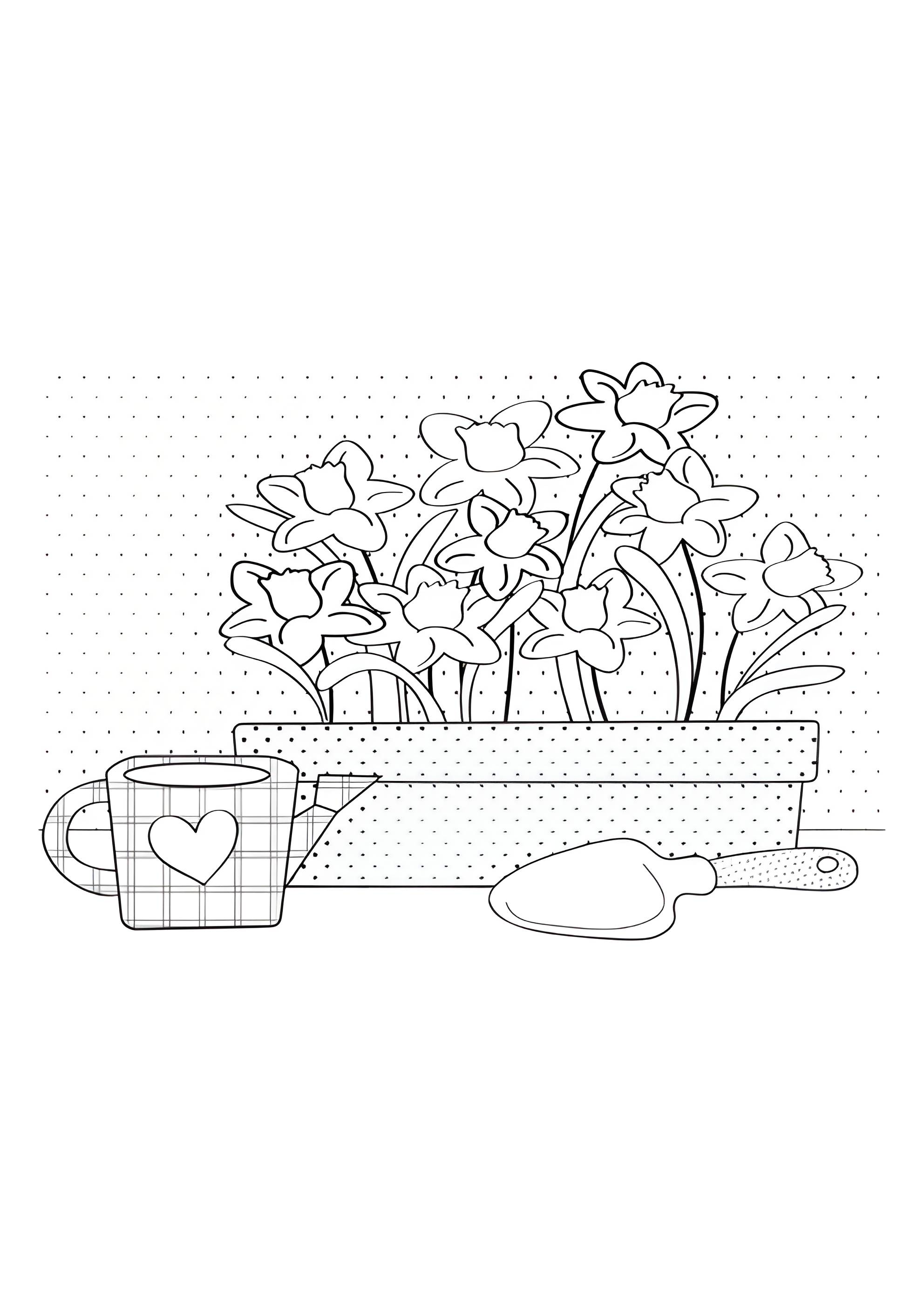 Раскраска Весенние цветы