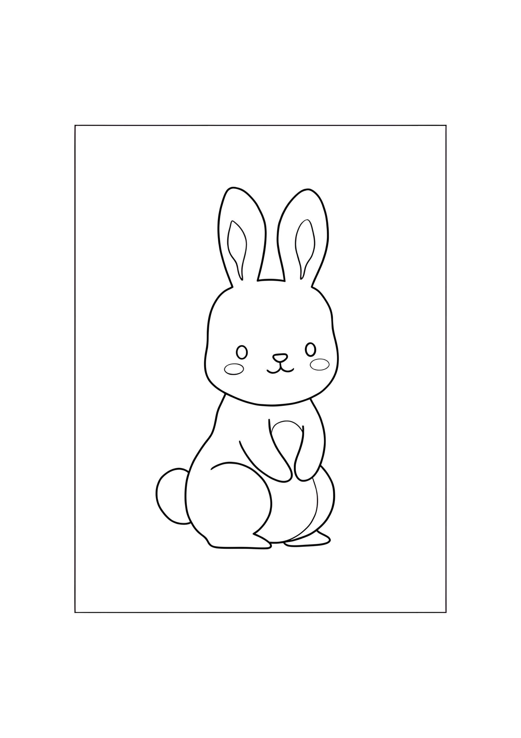 Раскраска Весенний зайчонок