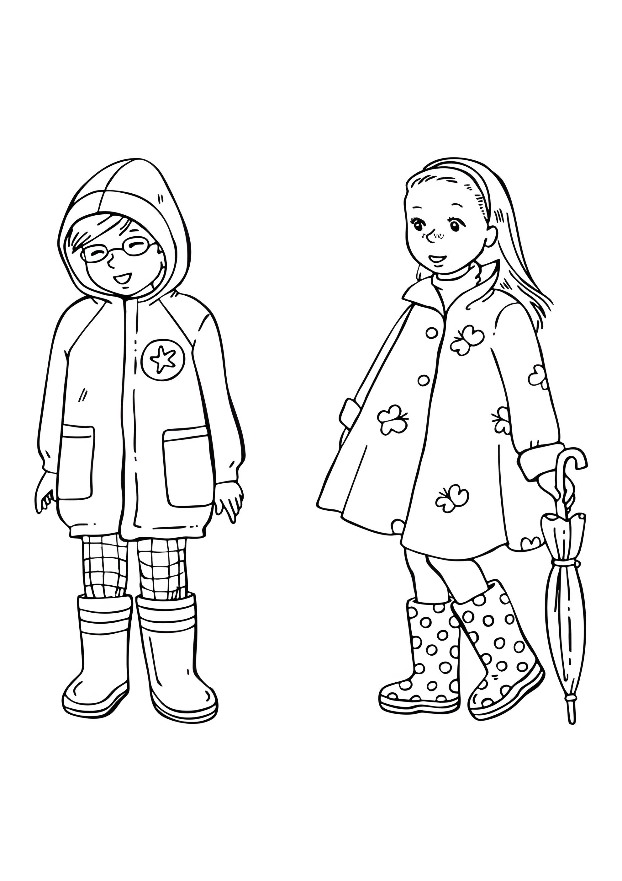 Раскраска Весенняя одежда