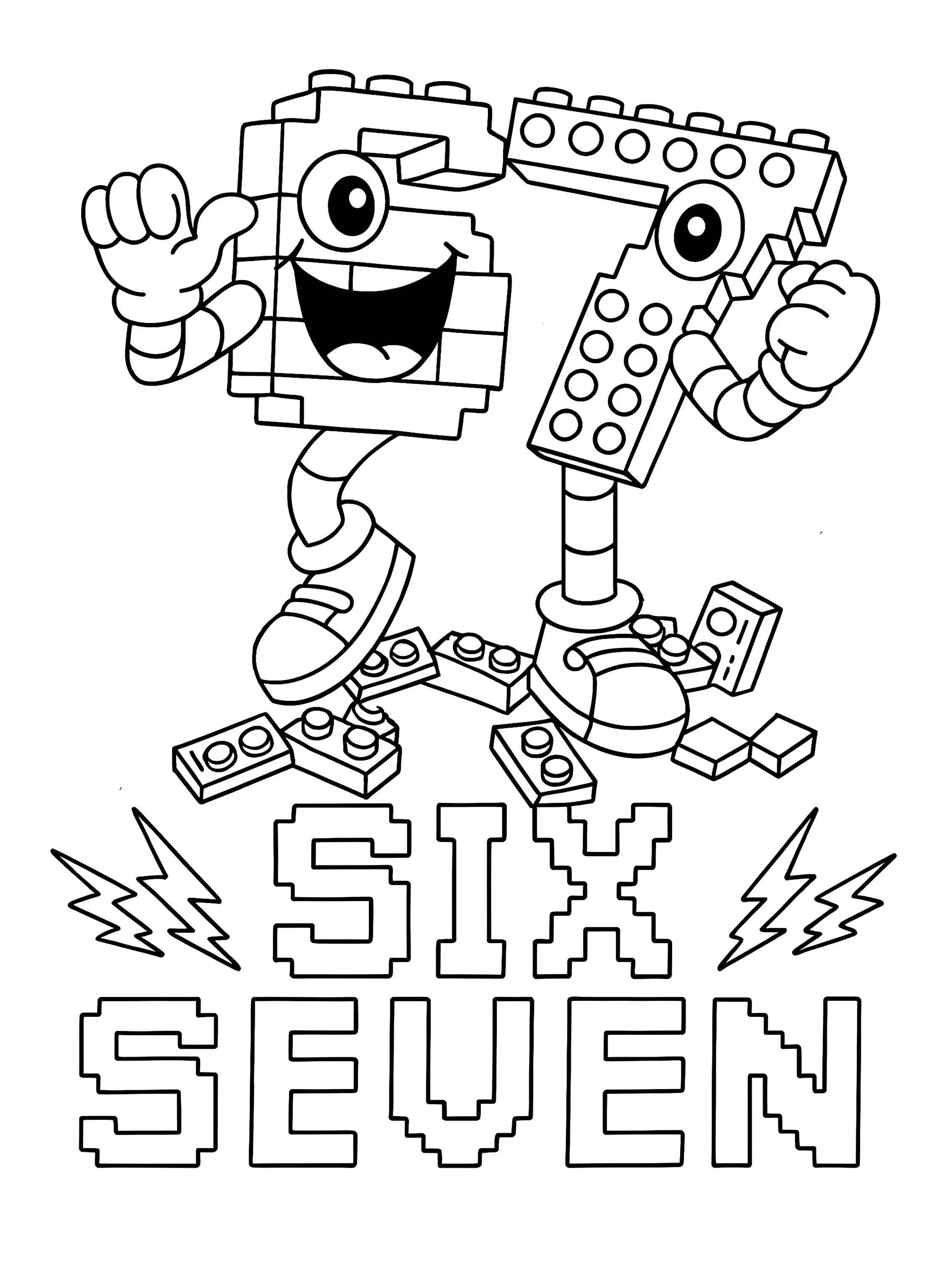 Раскраска 67 Block Buddies