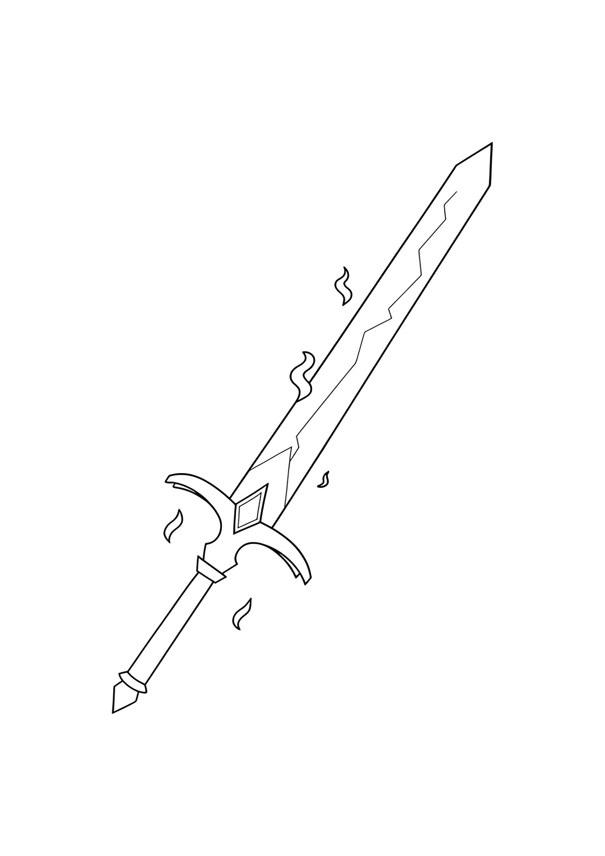 Раскраска Адский меч из 99 ночей в лесу